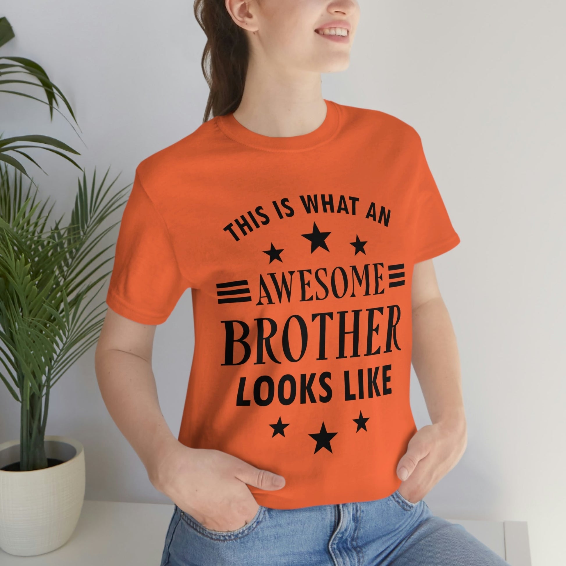 Awesome Brother Funny Slogan Sarcastic Quotes Unisex Jersey Short Sleeve T-Shirt Ichaku [Perfect Gifts Selection]