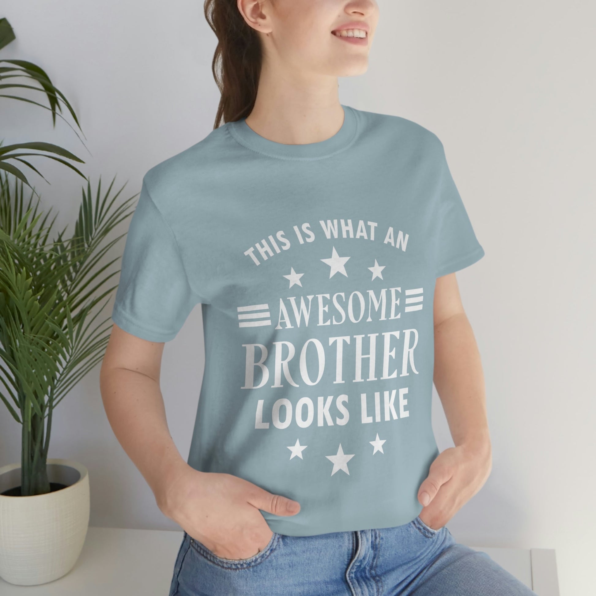 Awesome Brother Funny Slogan Sarcastic Quotes Unisex Jersey Short Sleeve T-Shirt Ichaku [Perfect Gifts Selection]