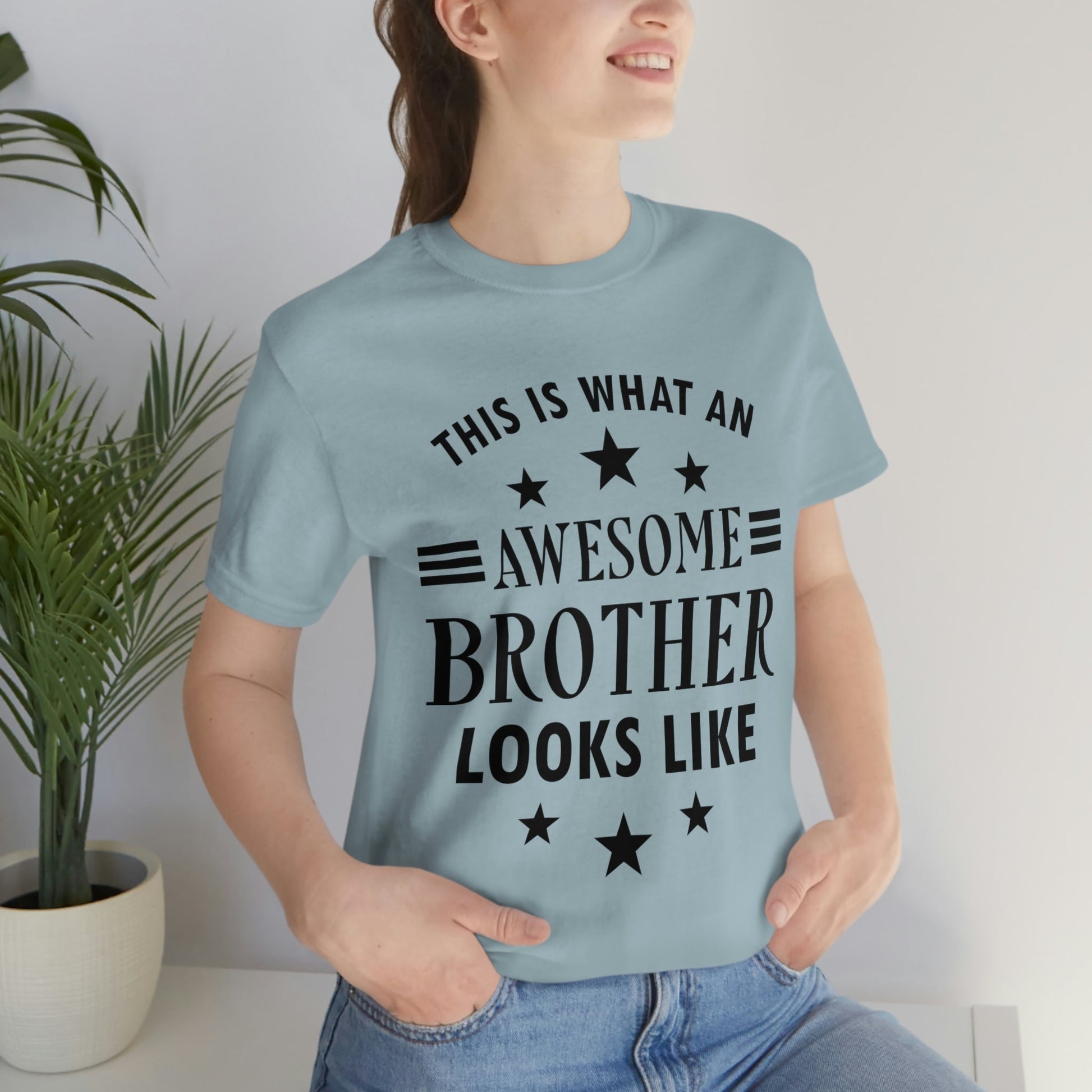 Awesome Brother Funny Slogan Sarcastic Quotes Unisex Jersey Short Sleeve T-Shirt Ichaku [Perfect Gifts Selection]