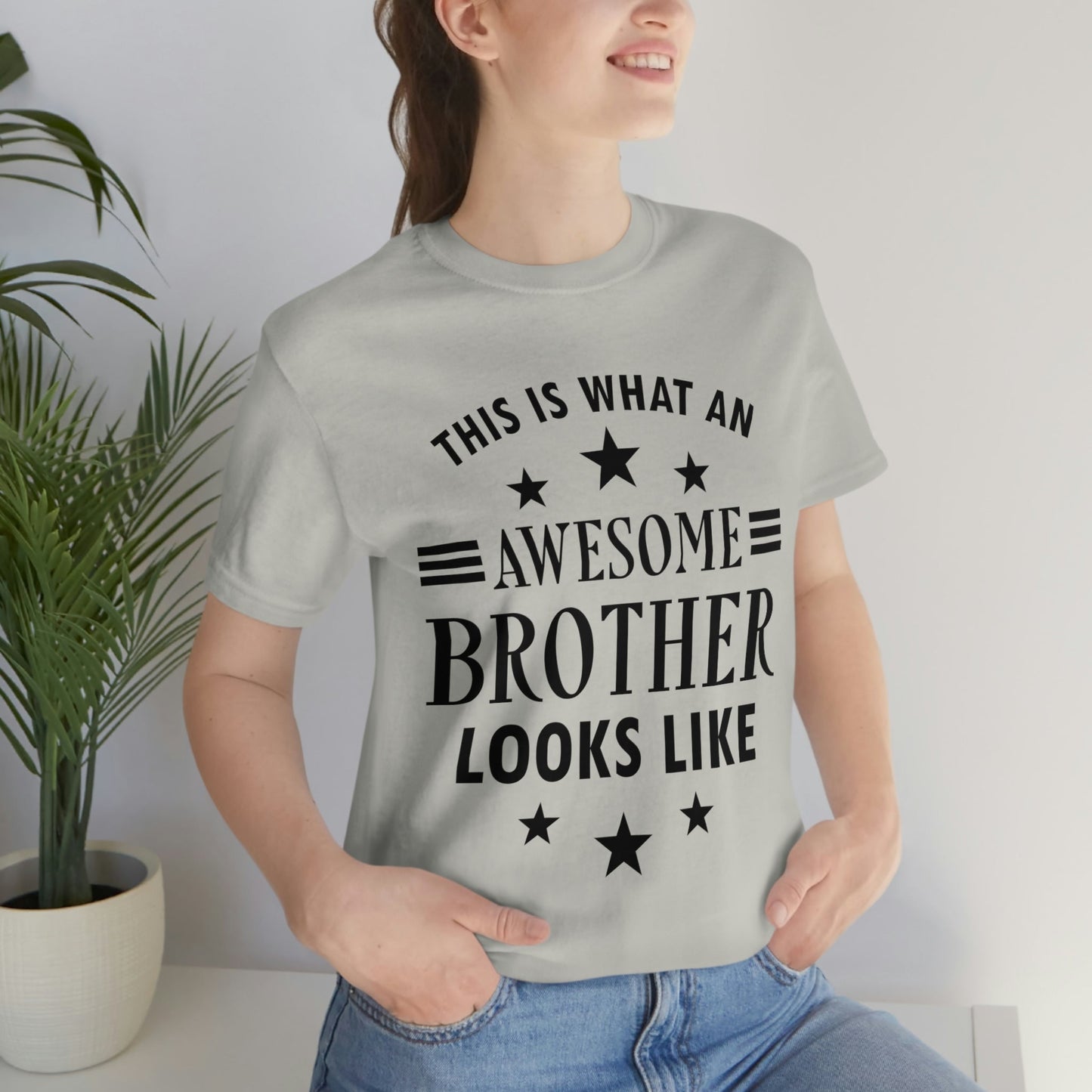 Awesome Brother Funny Slogan Sarcastic Quotes Unisex Jersey Short Sleeve T-Shirt Ichaku [Perfect Gifts Selection]