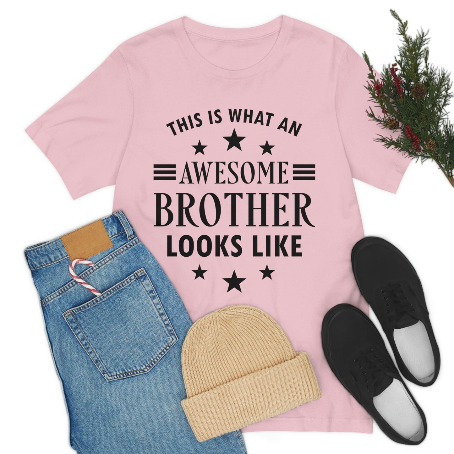 Awesome Brother Funny Slogan Sarcastic Quotes Unisex Jersey Short Sleeve T-Shirt Ichaku [Perfect Gifts Selection]