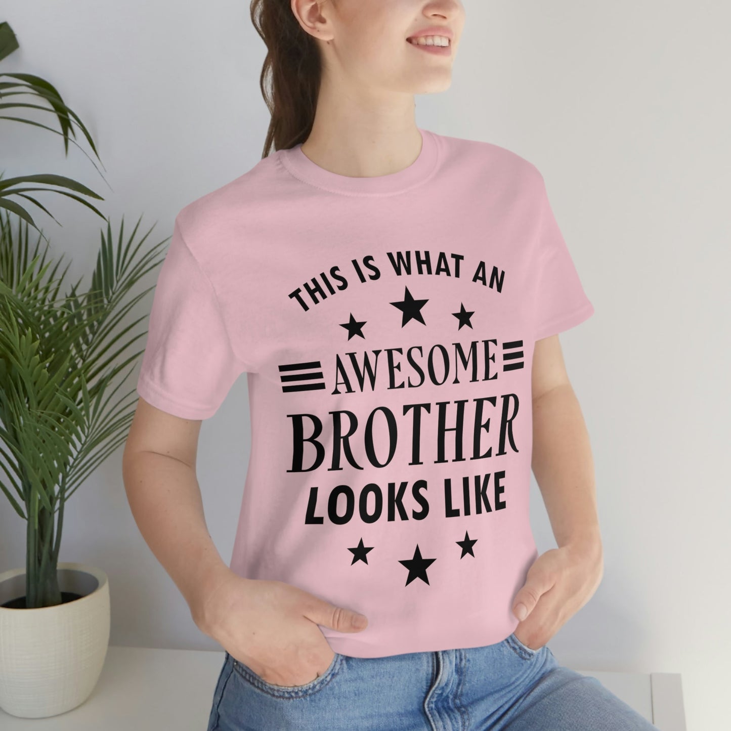 Awesome Brother Funny Slogan Sarcastic Quotes Unisex Jersey Short Sleeve T-Shirt Ichaku [Perfect Gifts Selection]