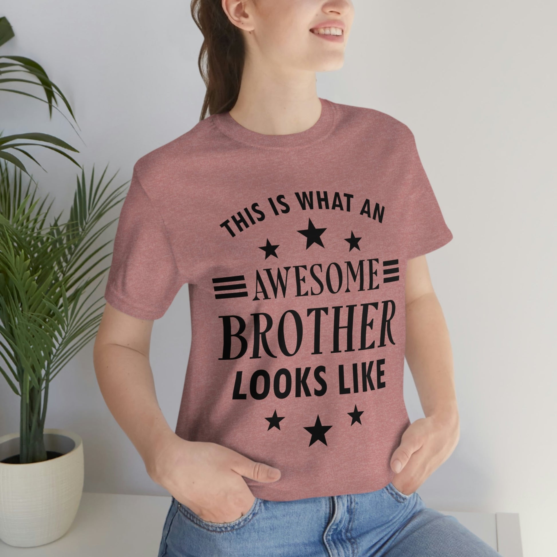 Awesome Brother Funny Slogan Sarcastic Quotes Unisex Jersey Short Sleeve T-Shirt Ichaku [Perfect Gifts Selection]