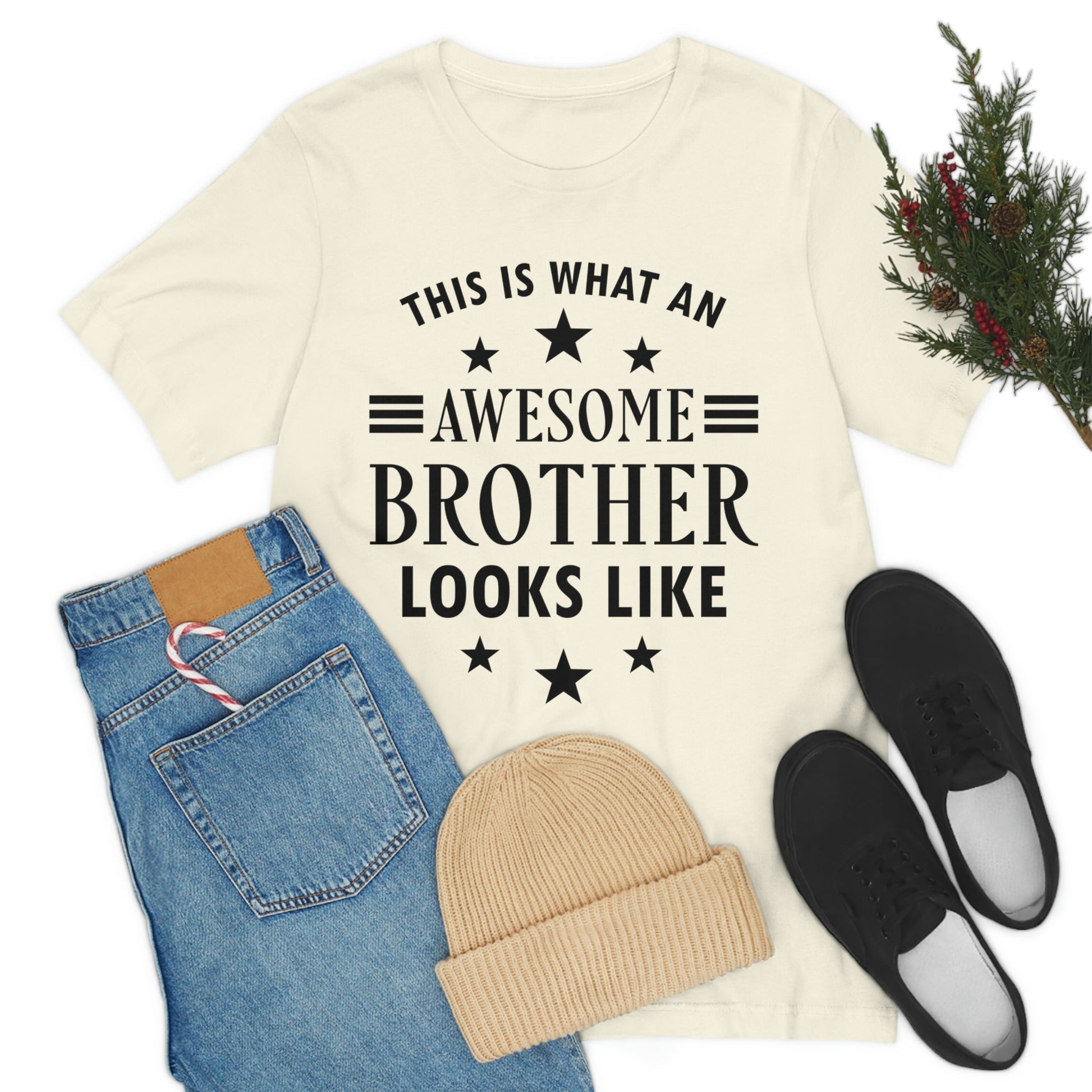 Awesome Brother Funny Slogan Sarcastic Quotes Unisex Jersey Short Sleeve T-Shirt Ichaku [Perfect Gifts Selection]