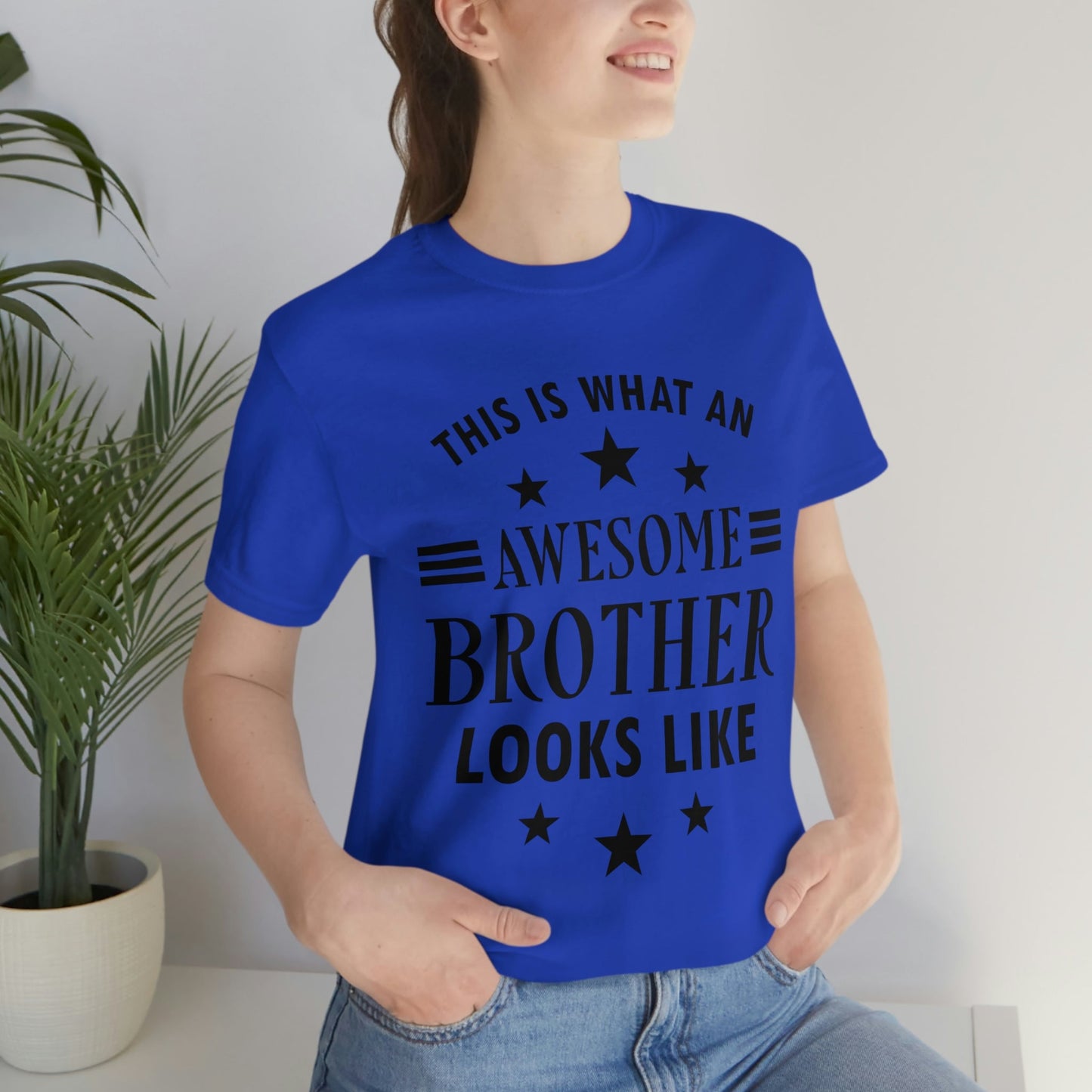 Awesome Brother Funny Slogan Sarcastic Quotes Unisex Jersey Short Sleeve T-Shirt Ichaku [Perfect Gifts Selection]