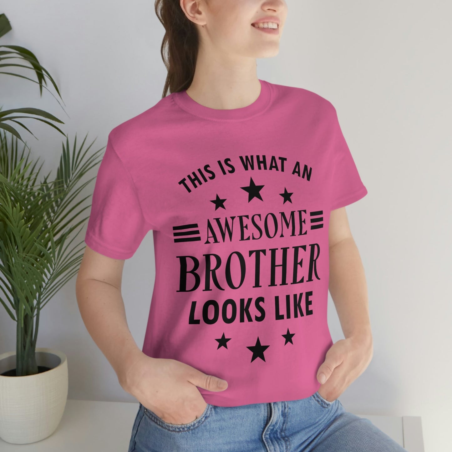 Awesome Brother Funny Slogan Sarcastic Quotes Unisex Jersey Short Sleeve T-Shirt Ichaku [Perfect Gifts Selection]