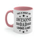 Awesome Dad Funny Slogan Sarcastic Quotes Classic Accent Coffee Mug 11oz Ichaku [Perfect Gifts Selection]
