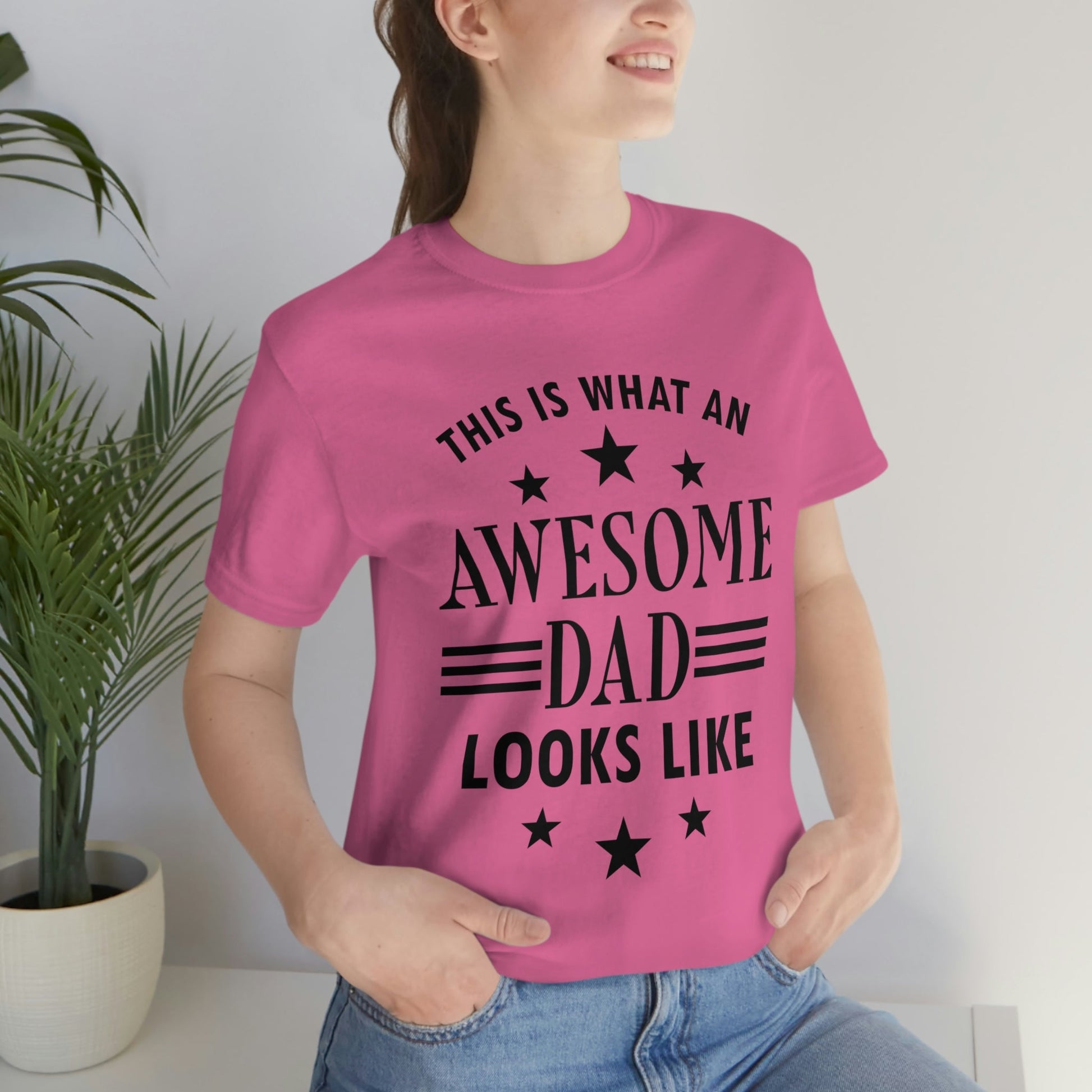 Awesome Dad Funny Slogan Sarcastic Quotes Unisex Jersey Short Sleeve T-Shirt Ichaku [Perfect Gifts Selection]