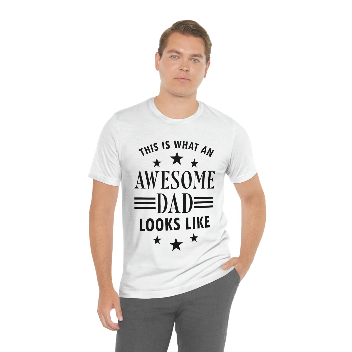 Awesome Dad Funny Slogan Sarcastic Quotes Unisex Jersey Short Sleeve T-Shirt Ichaku [Perfect Gifts Selection]