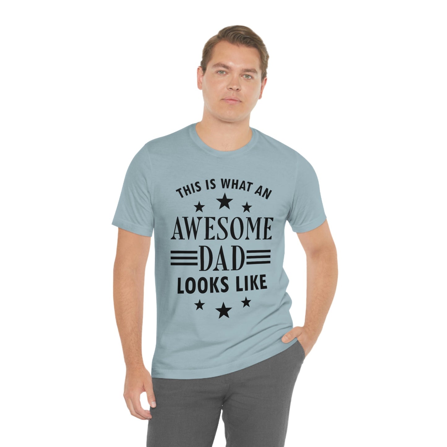 Awesome Dad Funny Slogan Sarcastic Quotes Unisex Jersey Short Sleeve T-Shirt Ichaku [Perfect Gifts Selection]