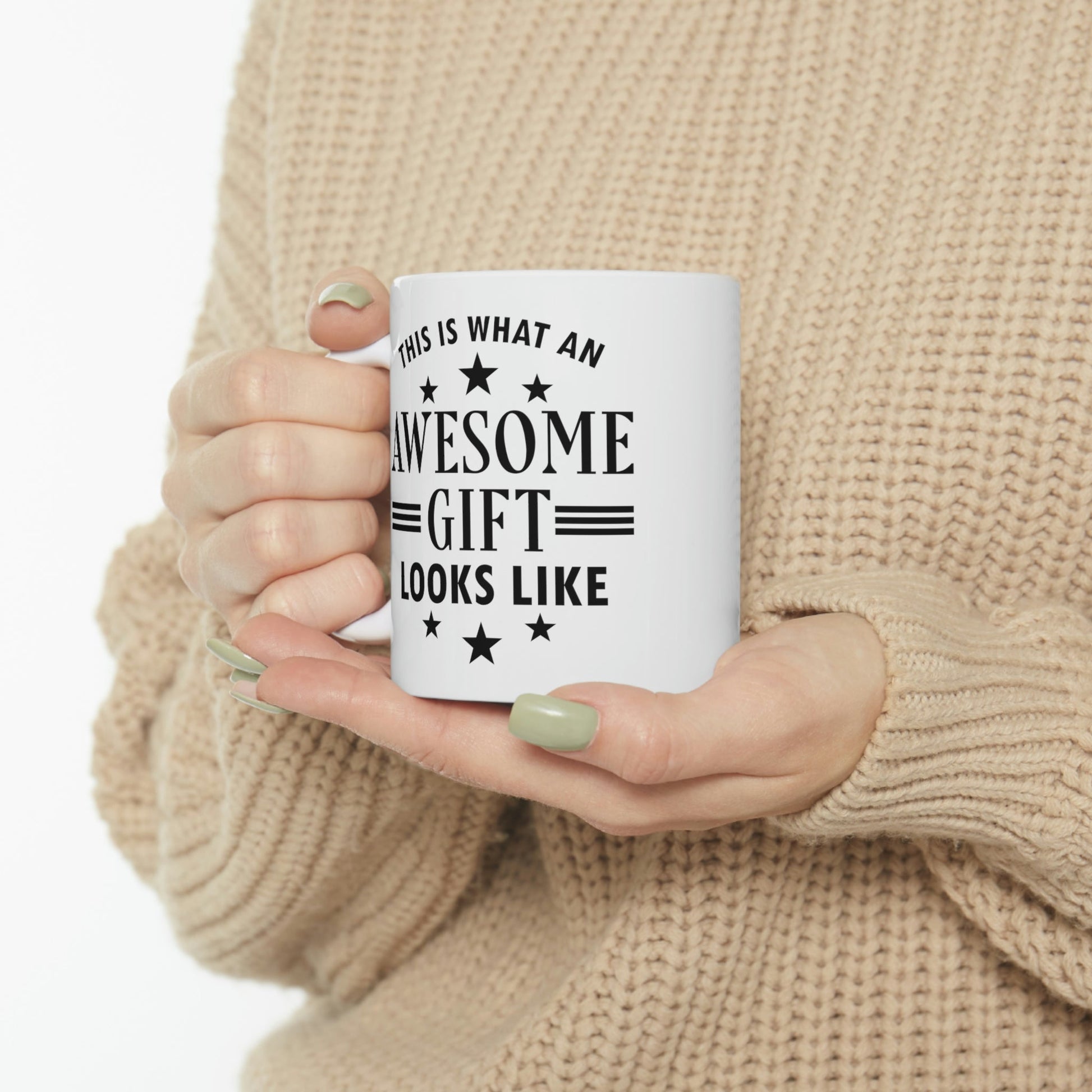 Awesome Gift Looks Like Funny Slogan Sarcastic Quotes Ceramic Mug 11oz Ichaku [Perfect Gifts Selection]