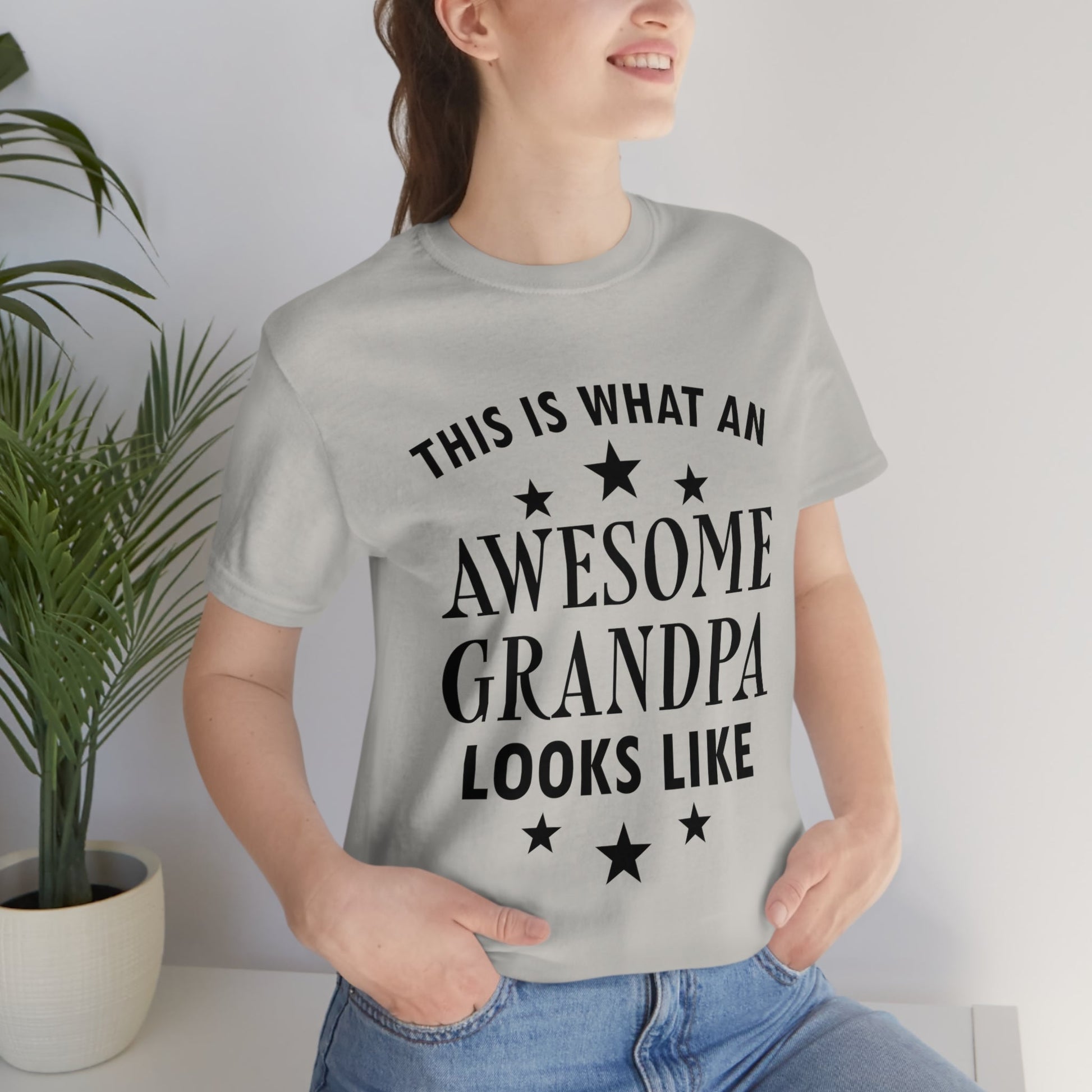 Awesome Grandpa Funny Slogan Sarcastic Quotes Unisex Jersey Short Sleeve T-Shirt Ichaku [Perfect Gifts Selection]