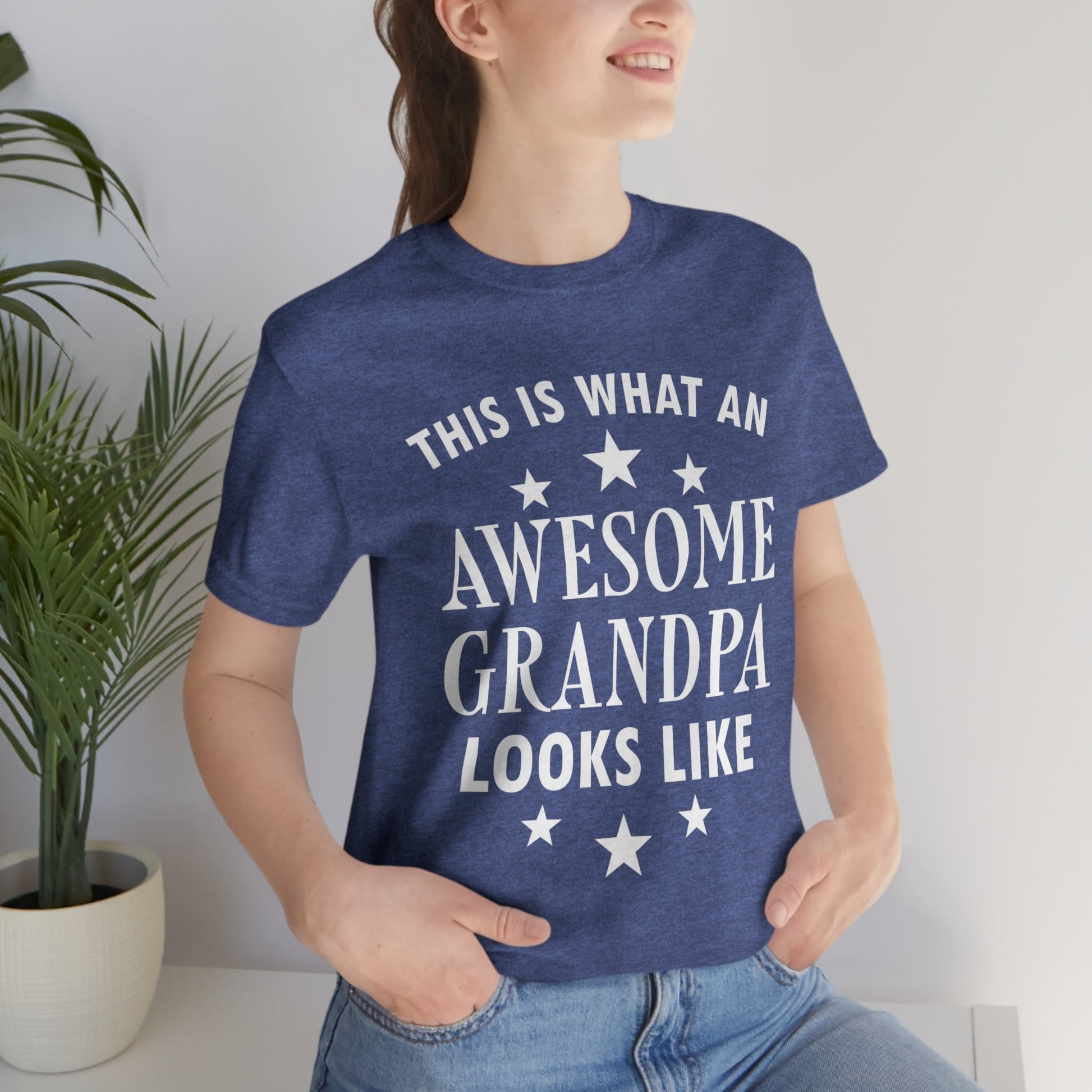 Awesome Grandpa Funny Slogan Sarcastic Quotes Unisex Jersey Short Sleeve T-Shirt Ichaku [Perfect Gifts Selection]