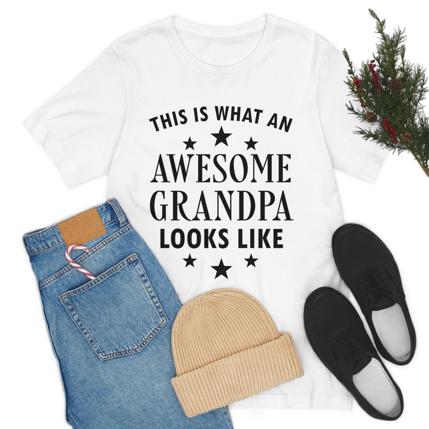 Awesome Grandpa Funny Slogan Sarcastic Quotes Unisex Jersey Short Sleeve T-Shirt Ichaku [Perfect Gifts Selection]