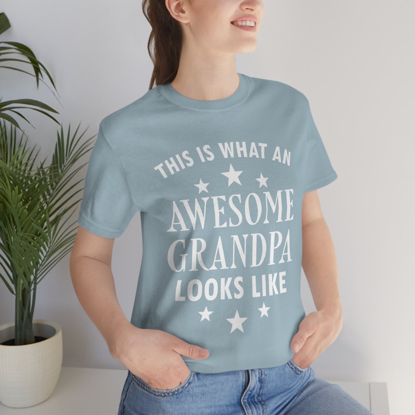 Awesome Grandpa Funny Slogan Sarcastic Quotes Unisex Jersey Short Sleeve T-Shirt Ichaku [Perfect Gifts Selection]