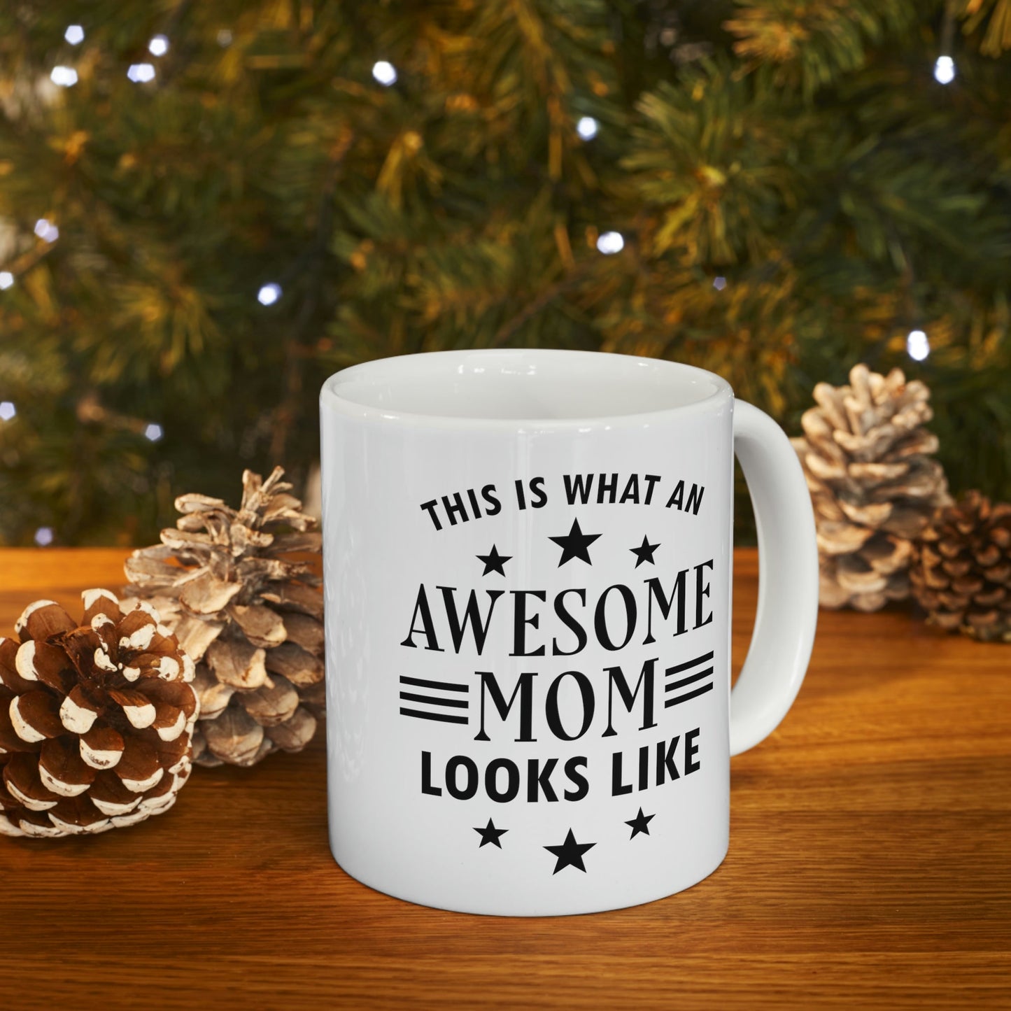 Awesome Mom Funny Slogan Sarcastic Quotes Ceramic Mug 11oz Ichaku [Perfect Gifts Selection]