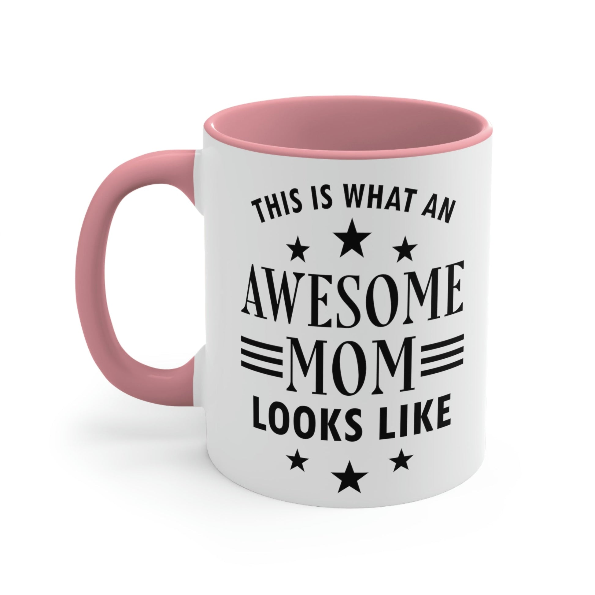 Awesome Mom Funny Slogan Sarcastic Quotes Classic Accent Coffee Mug 11oz Ichaku [Perfect Gifts Selection]
