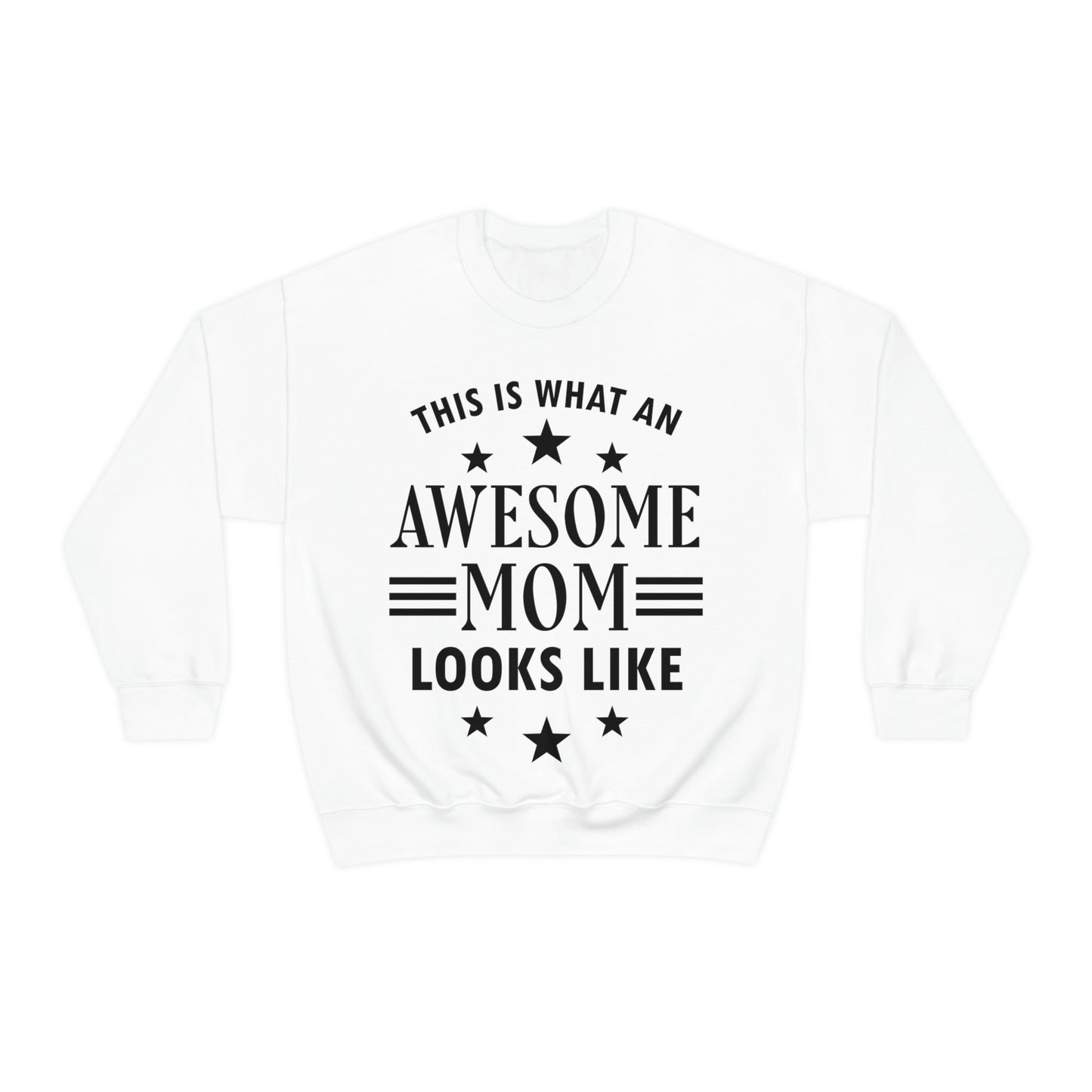 Awesome Mom Funny Slogan Sarcastic Quotes Unisex Heavy Blend™ Crewneck Sweatshirt Ichaku [Perfect Gifts Selection]