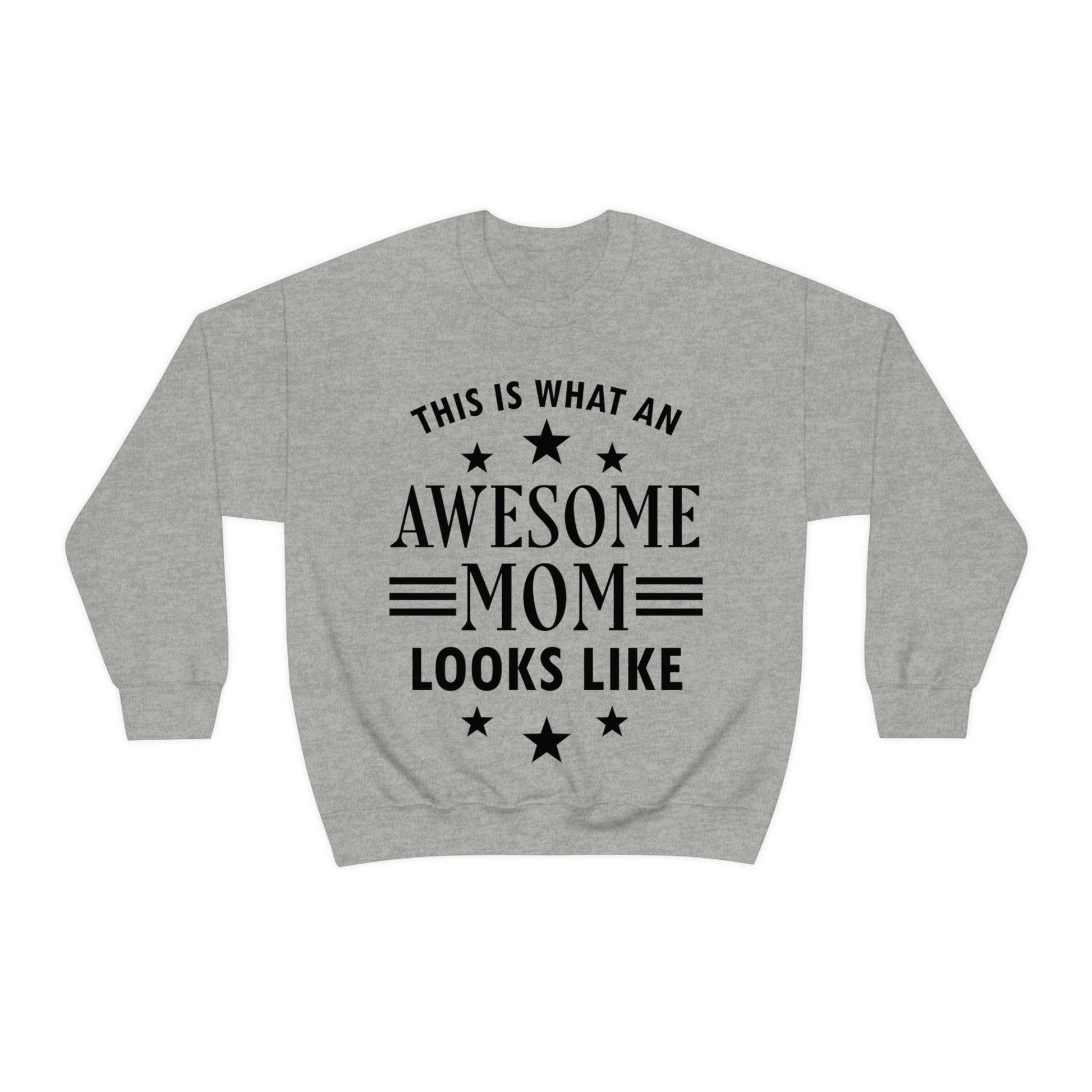 Awesome Mom Funny Slogan Sarcastic Quotes Unisex Heavy Blend™ Crewneck Sweatshirt Ichaku [Perfect Gifts Selection]