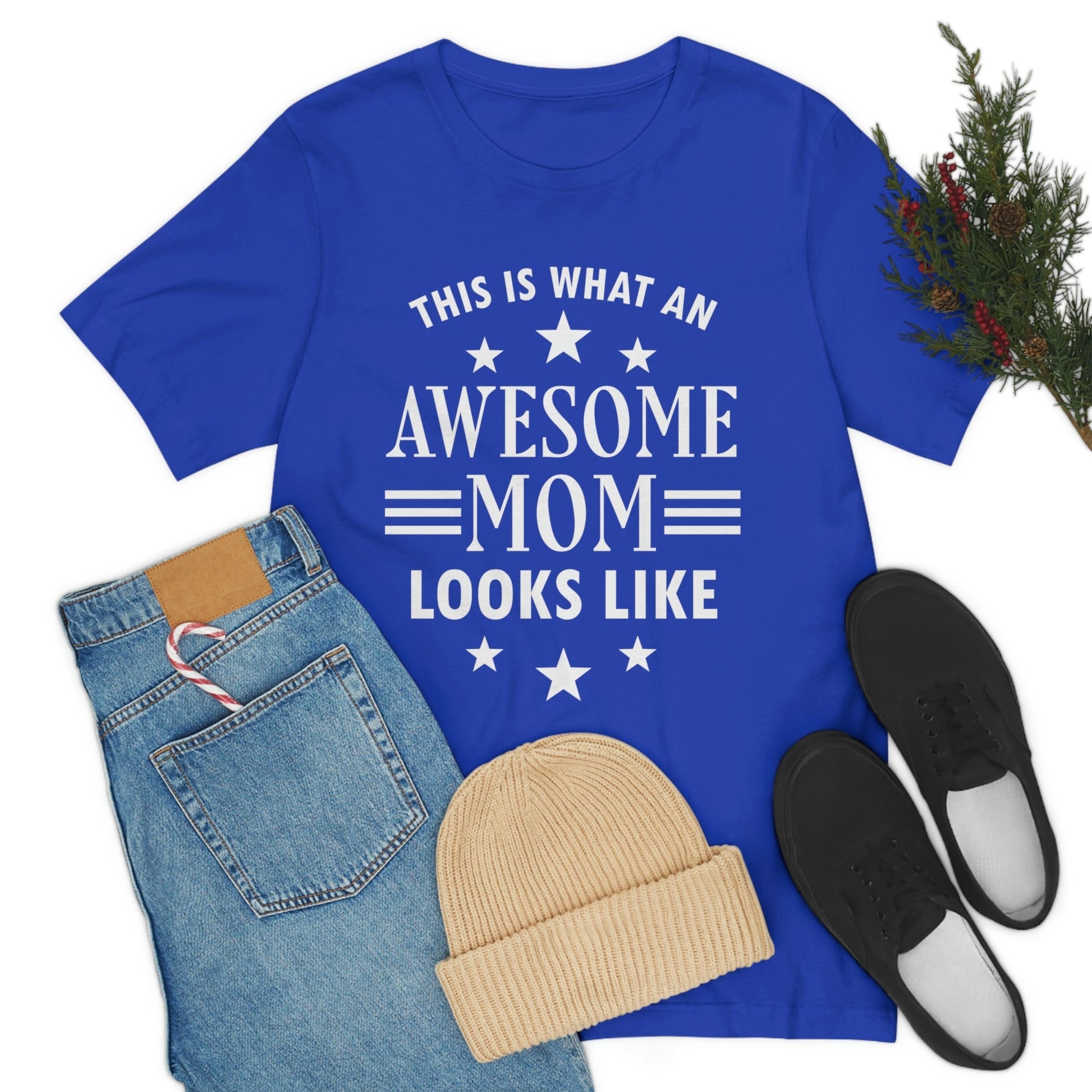 Awesome Mom Funny Slogan Sarcastic Quotes Unisex Jersey Short Sleeve T-Shirt Ichaku [Perfect Gifts Selection]