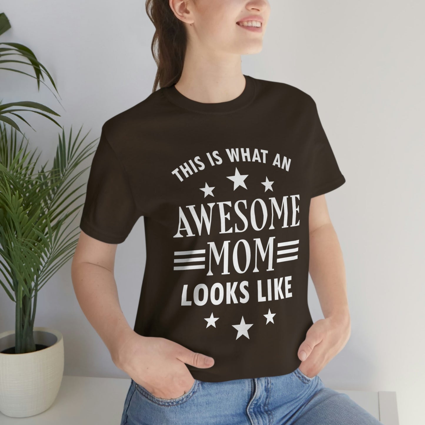 Awesome Mom Funny Slogan Sarcastic Quotes Unisex Jersey Short Sleeve T-Shirt Ichaku [Perfect Gifts Selection]