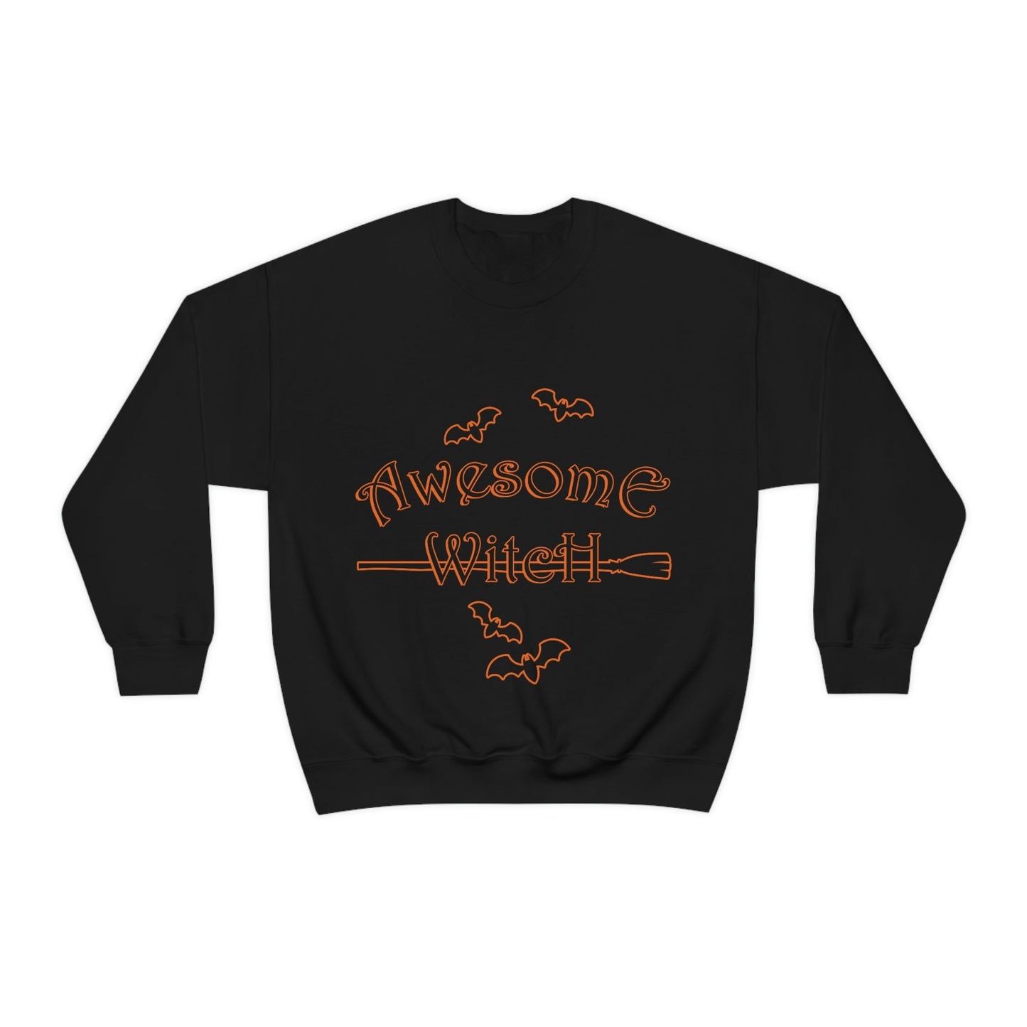 Awesome Witch Halloween Unisex Heavy Blend™ Crewneck Sweatshirt Ichaku [Perfect Gifts Selection]