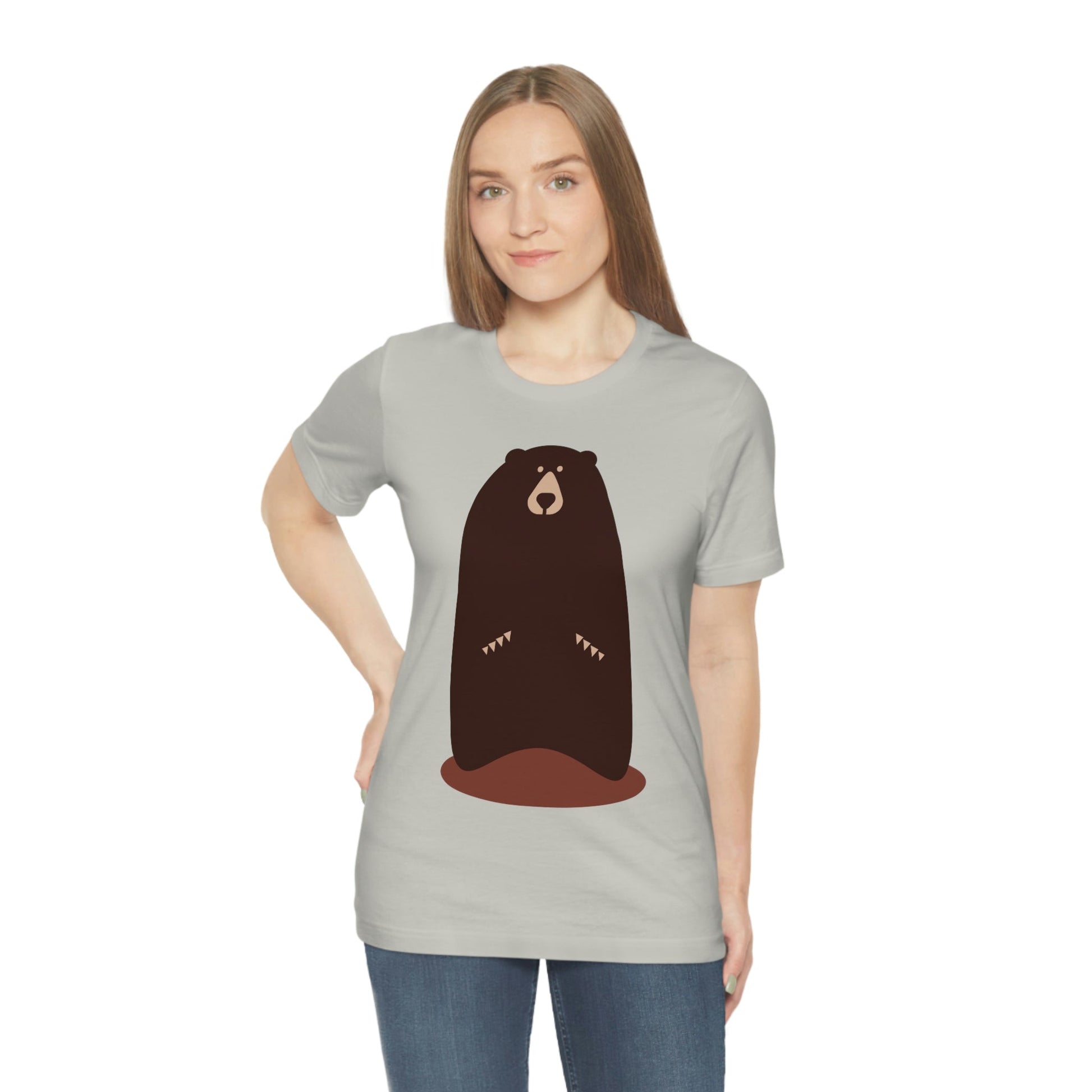 Bear Lovers Animals Anime Cartoon Unisex Jersey Short Sleeve T-Shirt Ichaku [Perfect Gifts Selection]