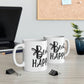 Bee Happy Positive Motivational Slogans Ceramic Mug 11oz Ichaku [Perfect Gifts Selection]