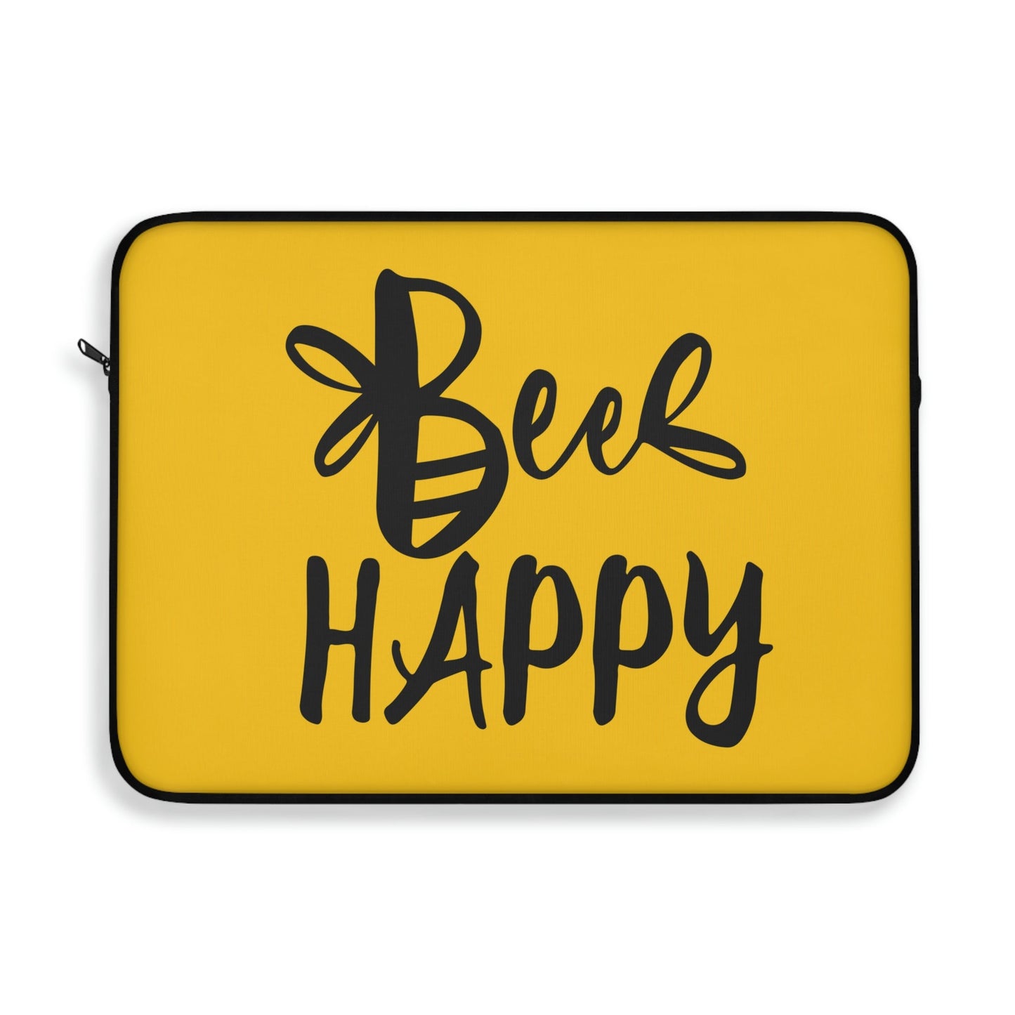 Bee Happy Positive Motivational Slogans Laptop Sleeve Ichaku [Perfect Gifts Selection]