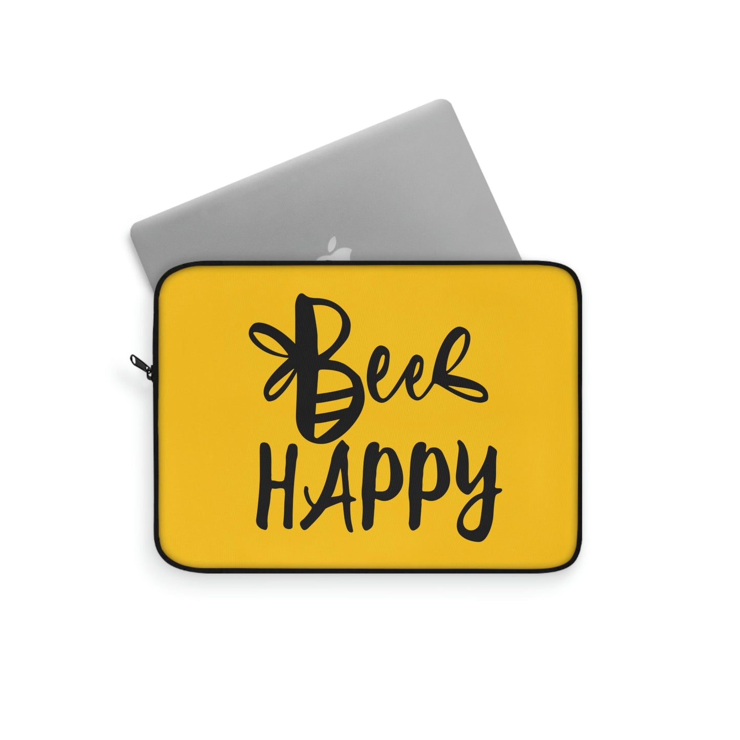 Bee Happy Positive Motivational Slogans Laptop Sleeve Ichaku [Perfect Gifts Selection]