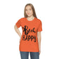 Bee Happy Positive Motivational Slogans Unisex Jersey Short Sleeve T-Shirt Ichaku [Perfect Gifts Selection]