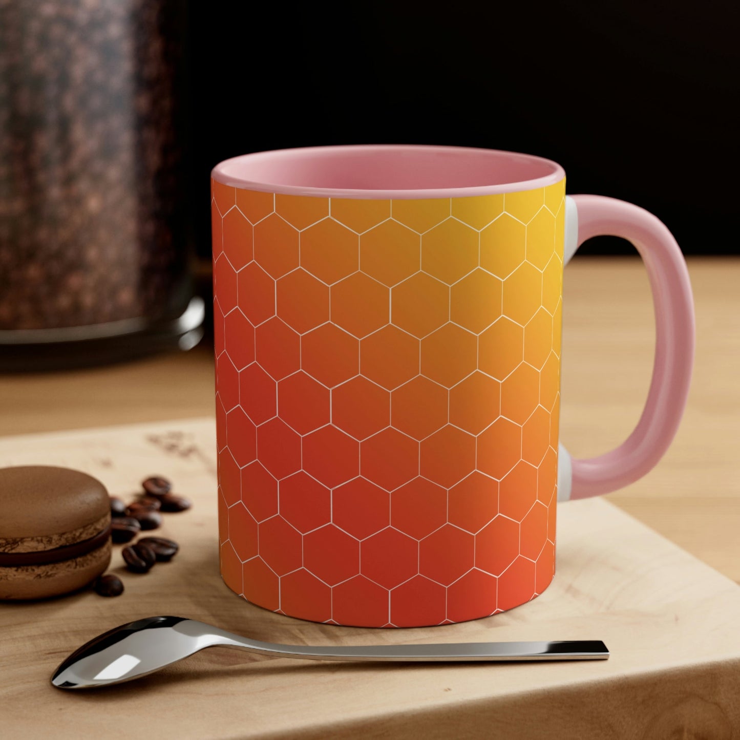 Bee Honeycomb Honey Nature Lovers Accent Coffee Mug 11oz Ichaku [Perfect Gifts Selection]
