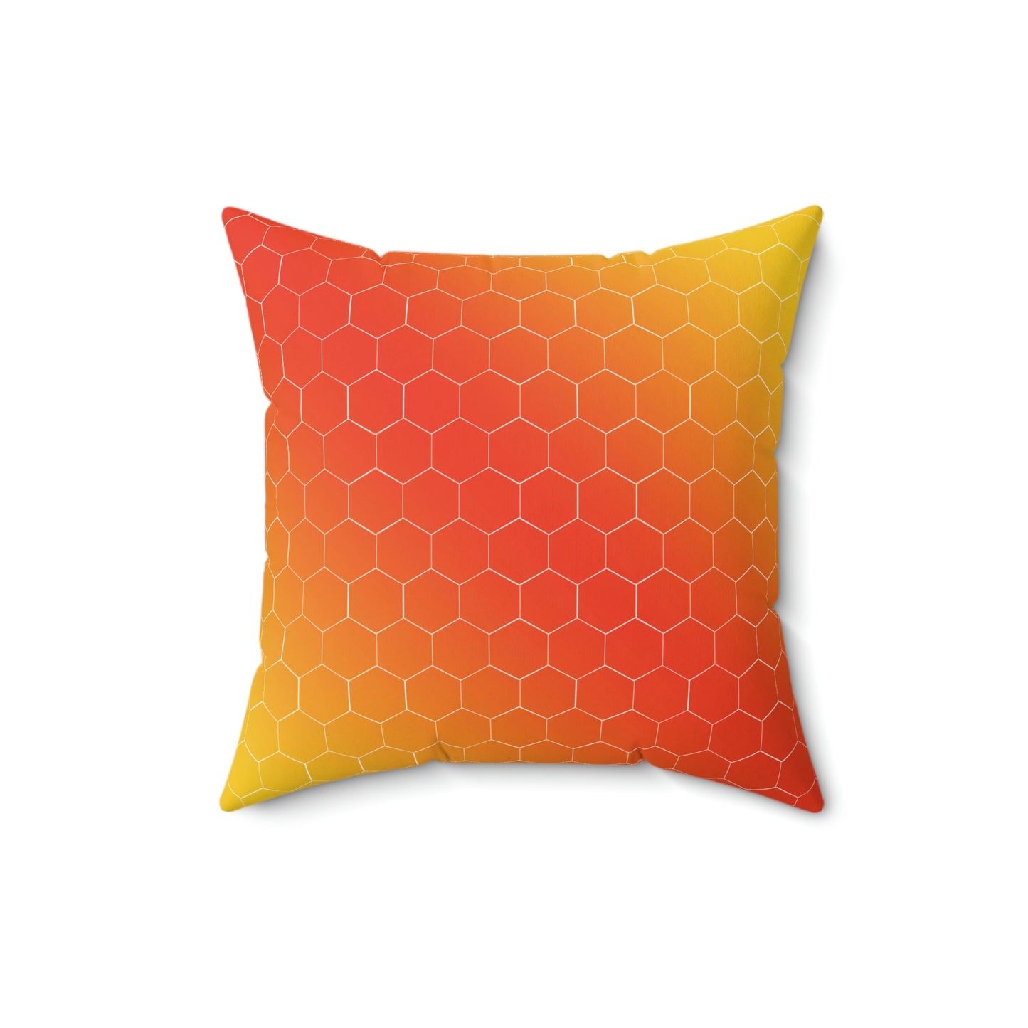 Bee  Honeycomb Honey Nature Lovers Spun Polyester Square Pillow Ichaku [Perfect Gifts Selection]