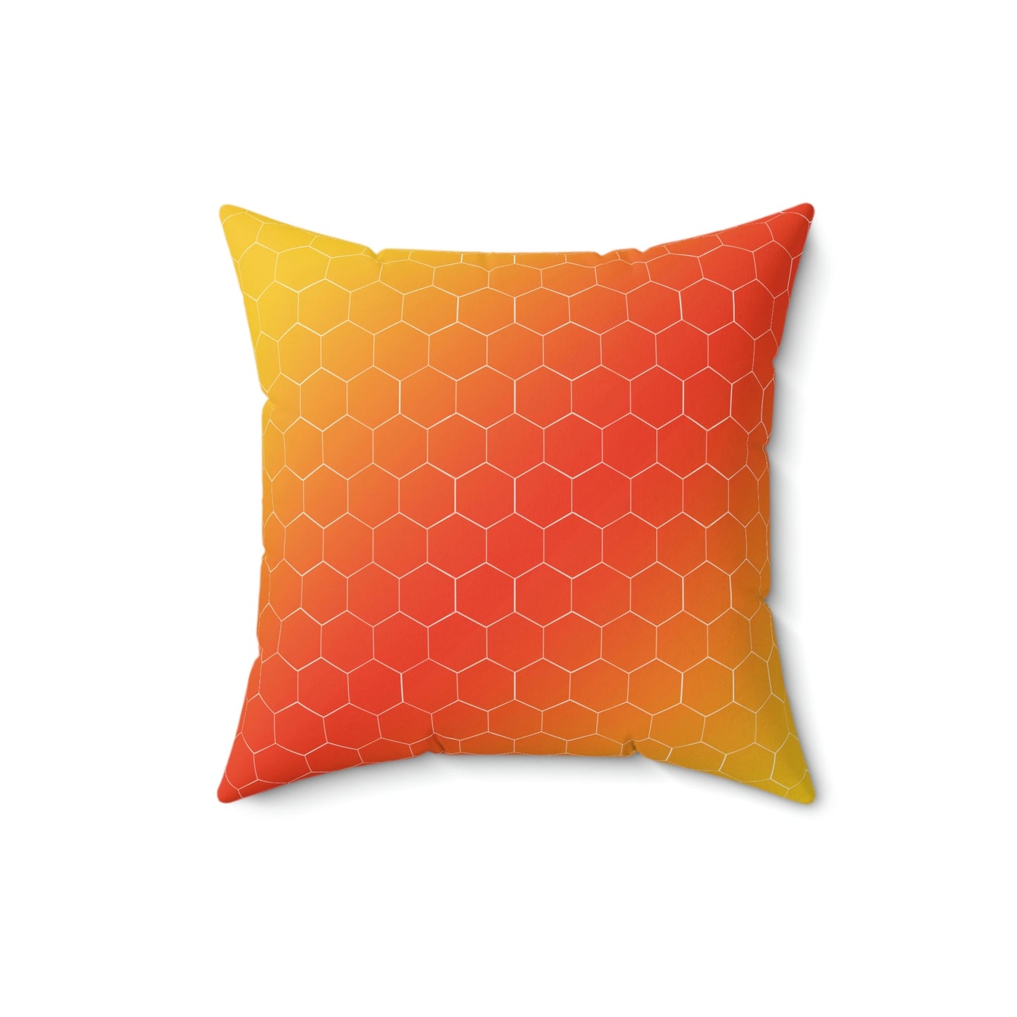 Bee  Honeycomb Honey Nature Lovers Spun Polyester Square Pillow Ichaku [Perfect Gifts Selection]