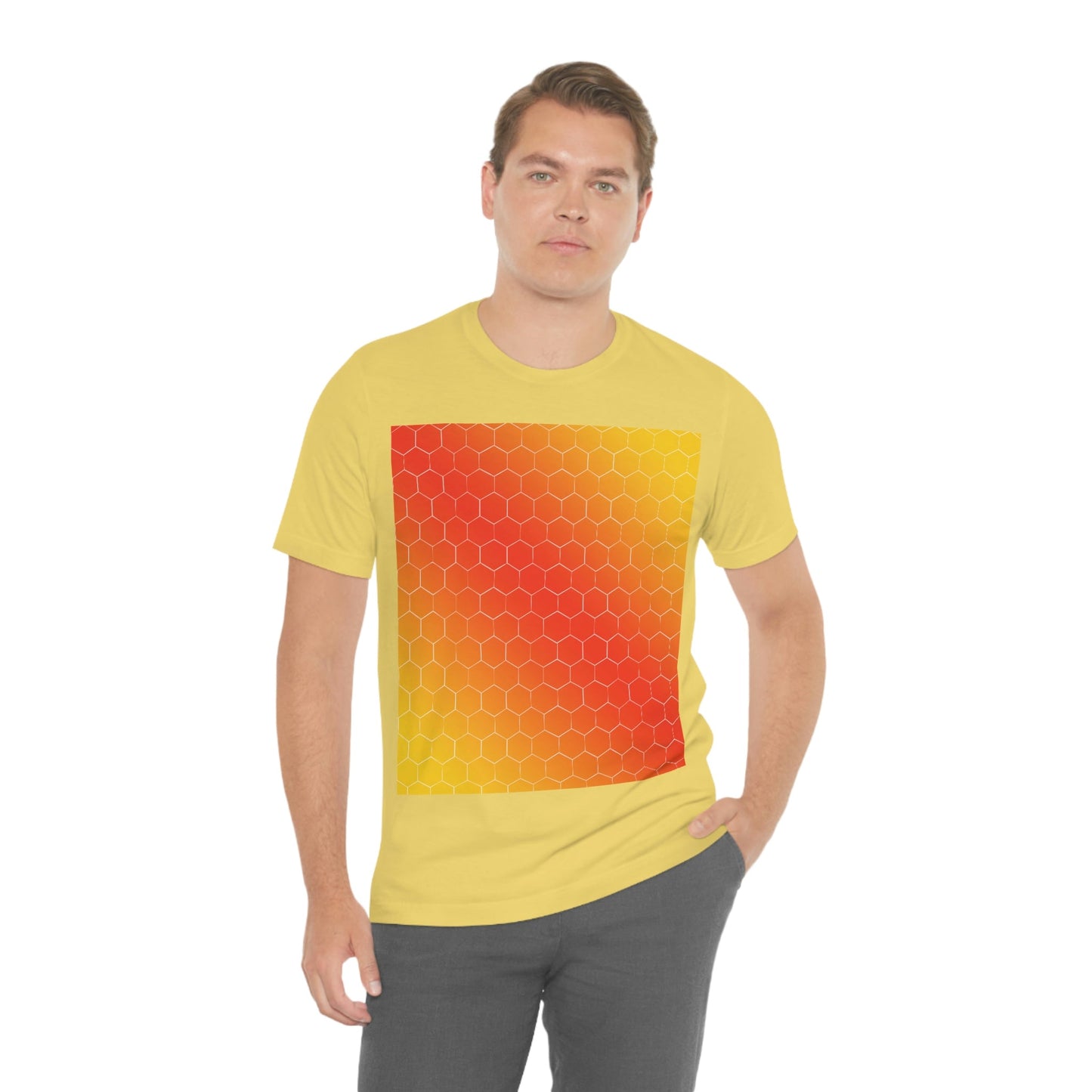 Bee  Honeycomb Honey Nature Lovers Unisex Jersey Short Sleeve T-Shirt Ichaku [Perfect Gifts Selection]