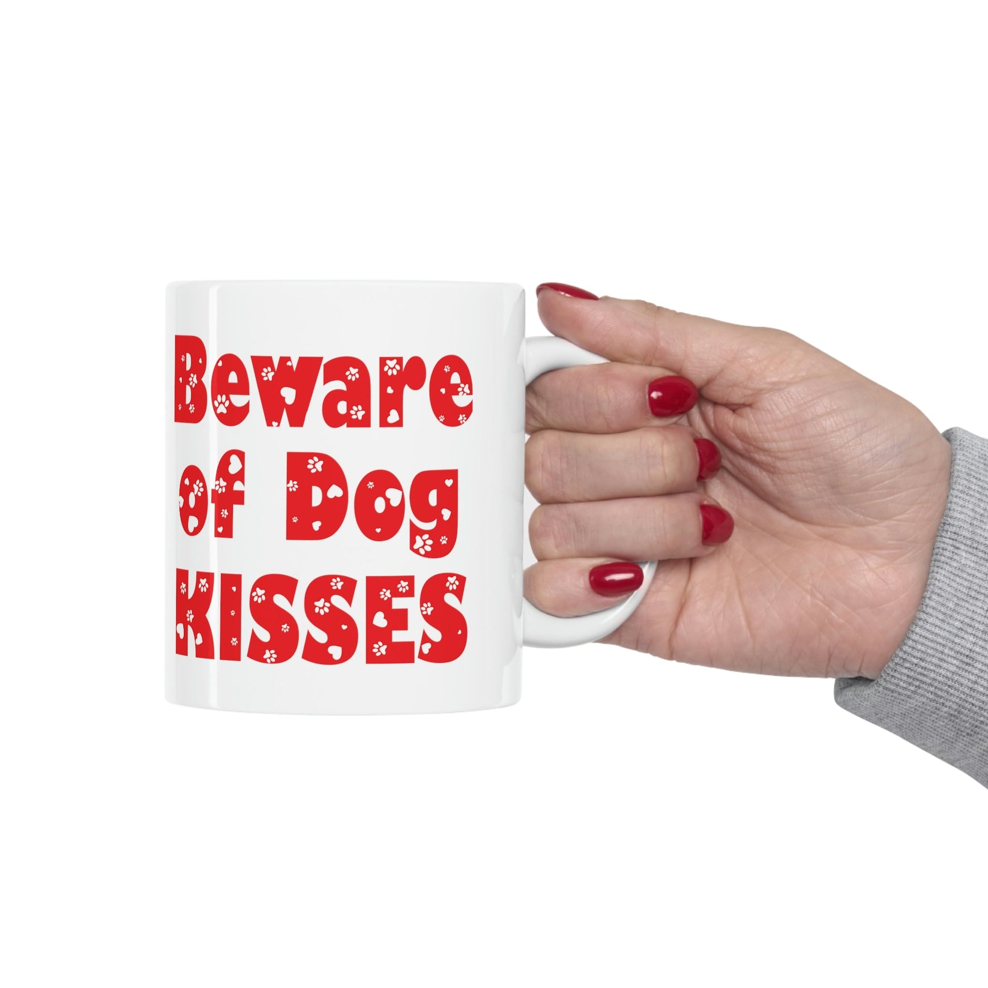 Beware Of Dog Kisses Puppy Love Quotes Ceramic Mug 11oz Ichaku [Perfect Gifts Selection]