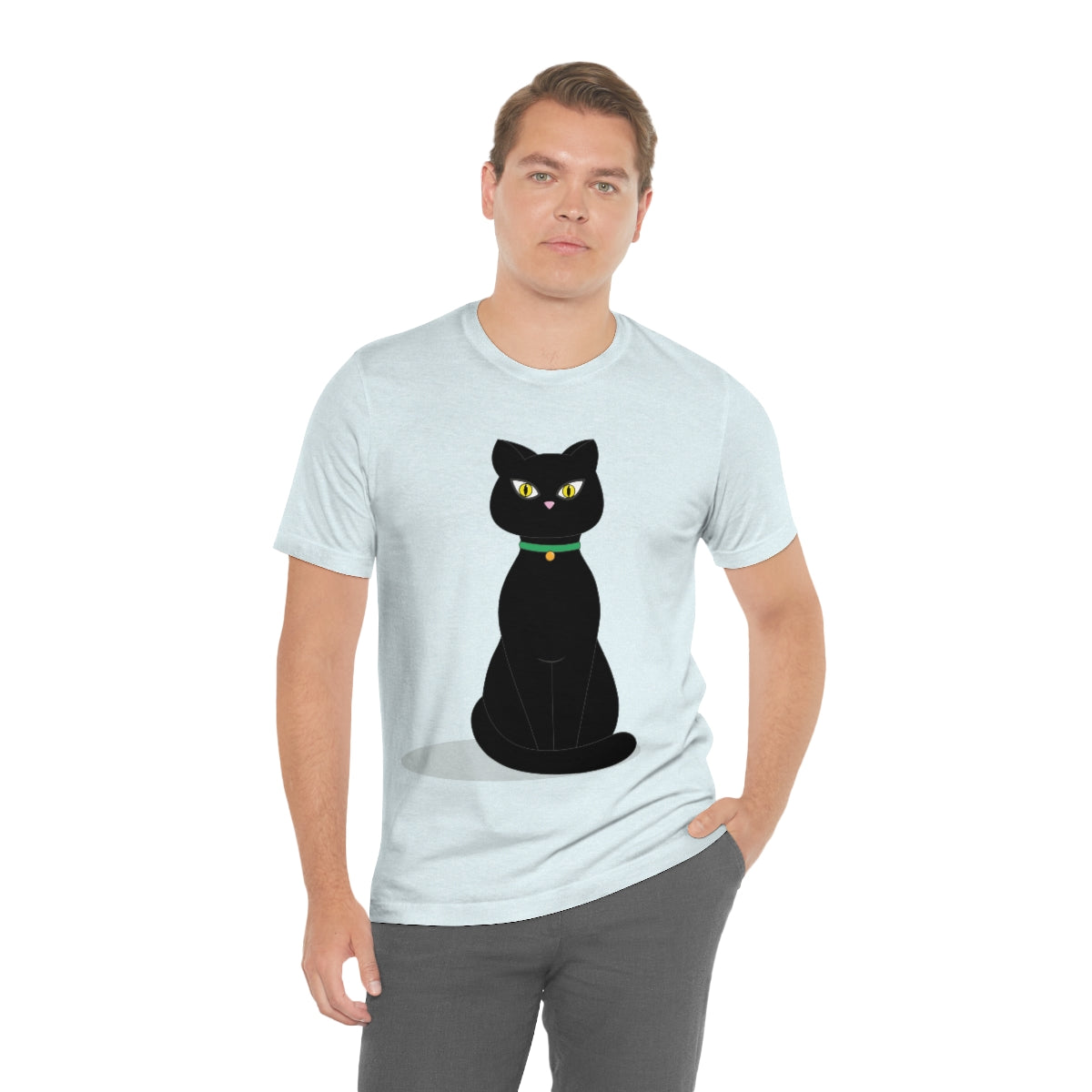 Black Cat Lovers Unisex Jersey Short Sleeve T-Shirt Ichaku [Perfect Gifts Selection]