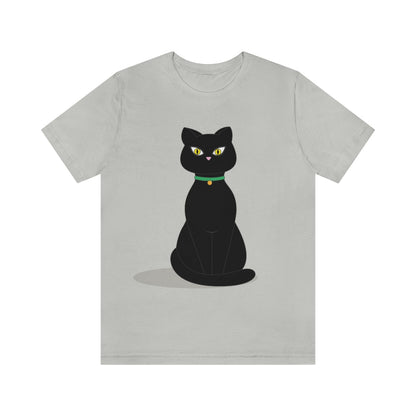 Black Cat Lovers Unisex Jersey Short Sleeve T-Shirt Ichaku [Perfect Gifts Selection]