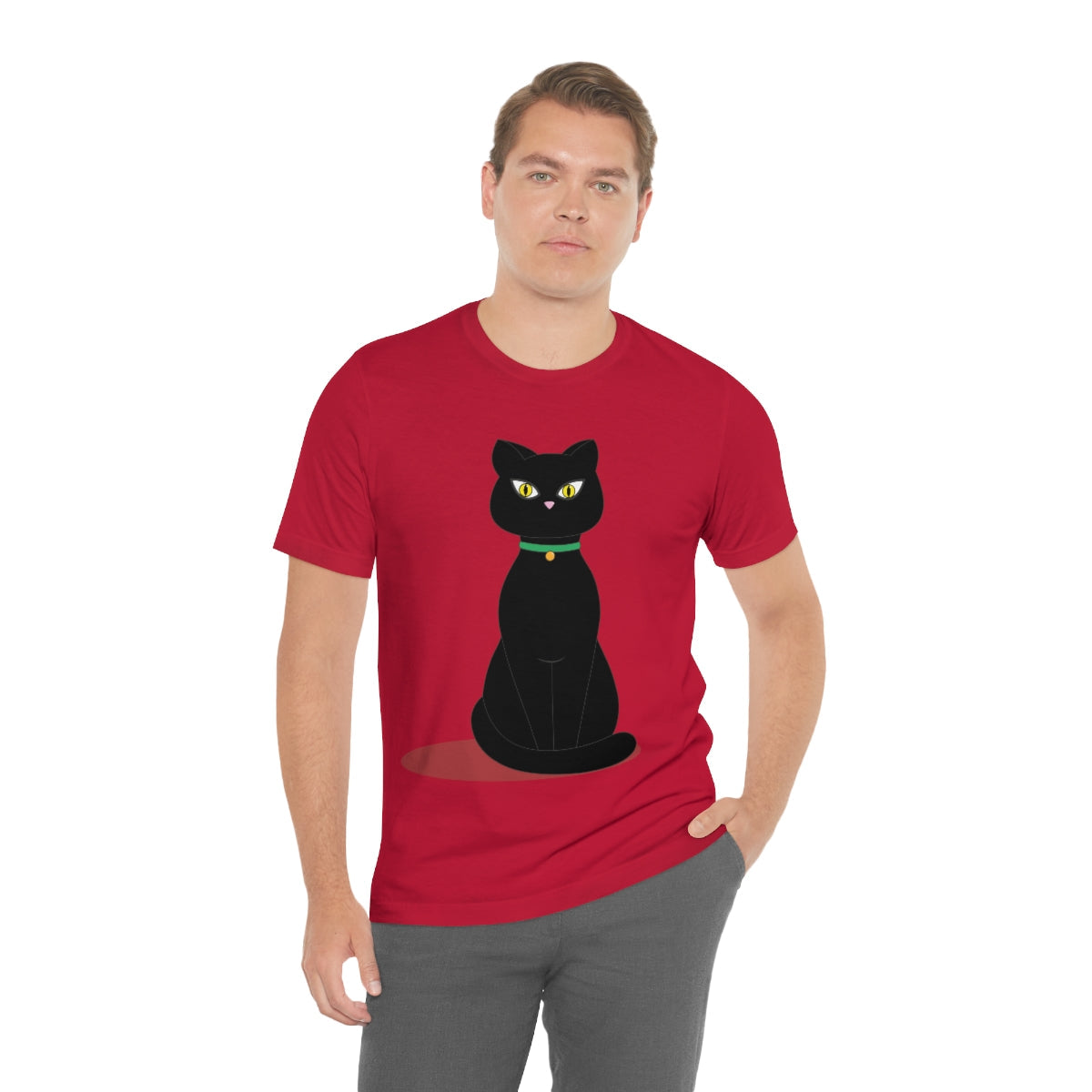 Black Cat Lovers Unisex Jersey Short Sleeve T-Shirt Ichaku [Perfect Gifts Selection]