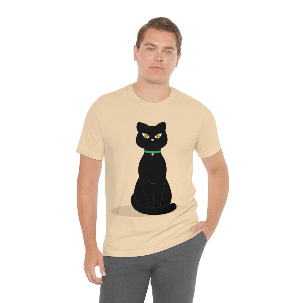 Black Cat Lovers Unisex Jersey Short Sleeve T-Shirt Ichaku [Perfect Gifts Selection]