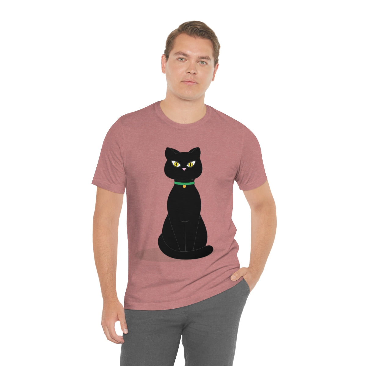 Black Cat Lovers Unisex Jersey Short Sleeve T-Shirt Ichaku [Perfect Gifts Selection]