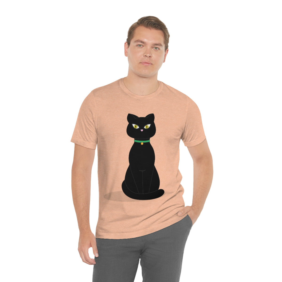 Black Cat Lovers Unisex Jersey Short Sleeve T-Shirt Ichaku [Perfect Gifts Selection]