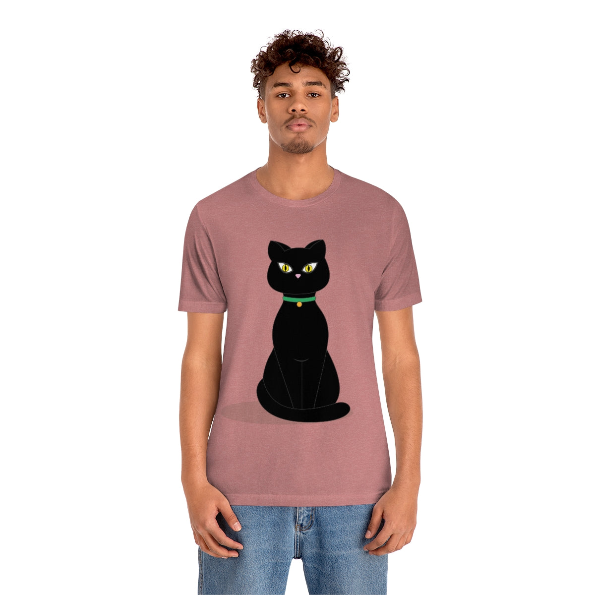 Black Cat Lovers Unisex Jersey Short Sleeve T-Shirt Ichaku [Perfect Gifts Selection]