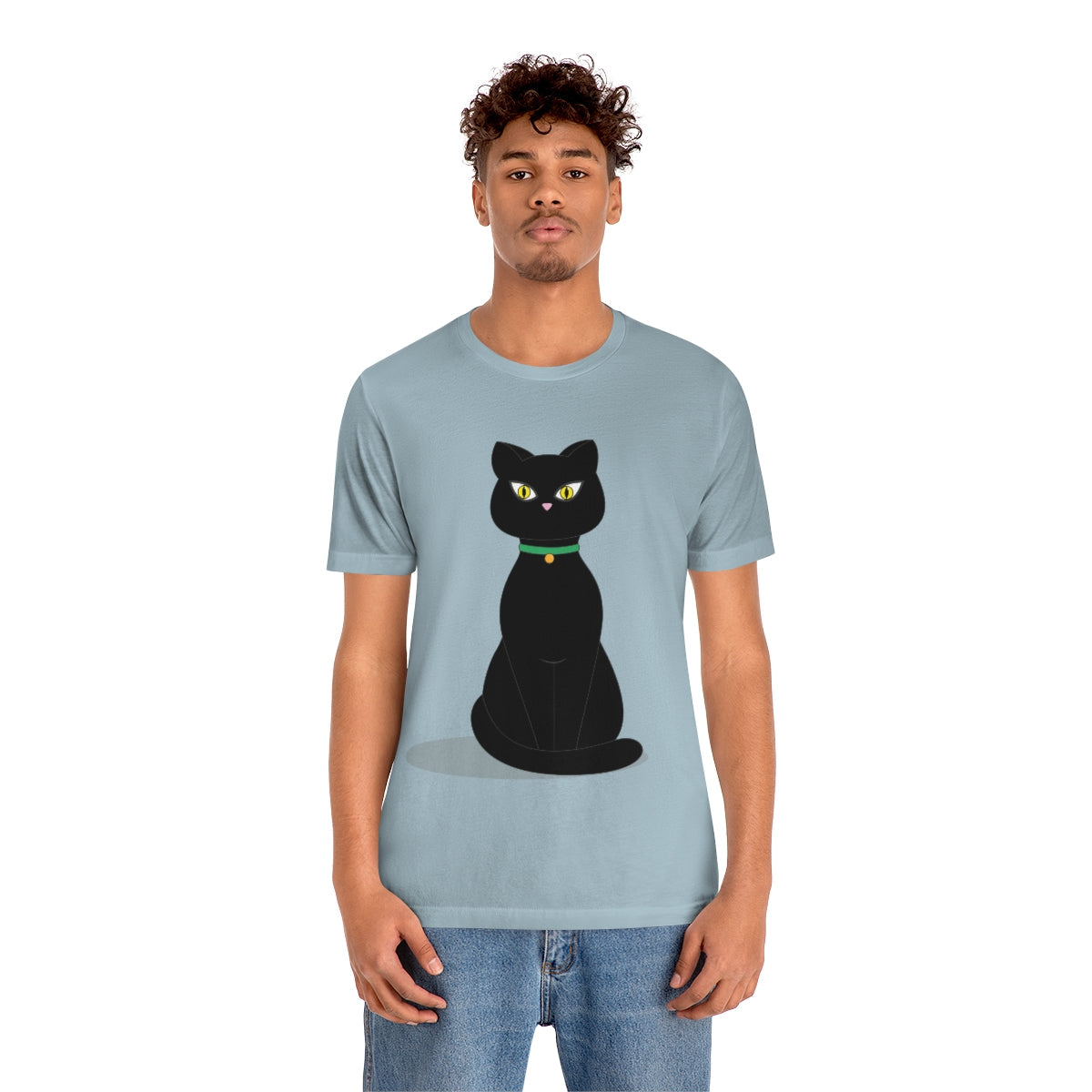 Black Cat Lovers Unisex Jersey Short Sleeve T-Shirt Ichaku [Perfect Gifts Selection]