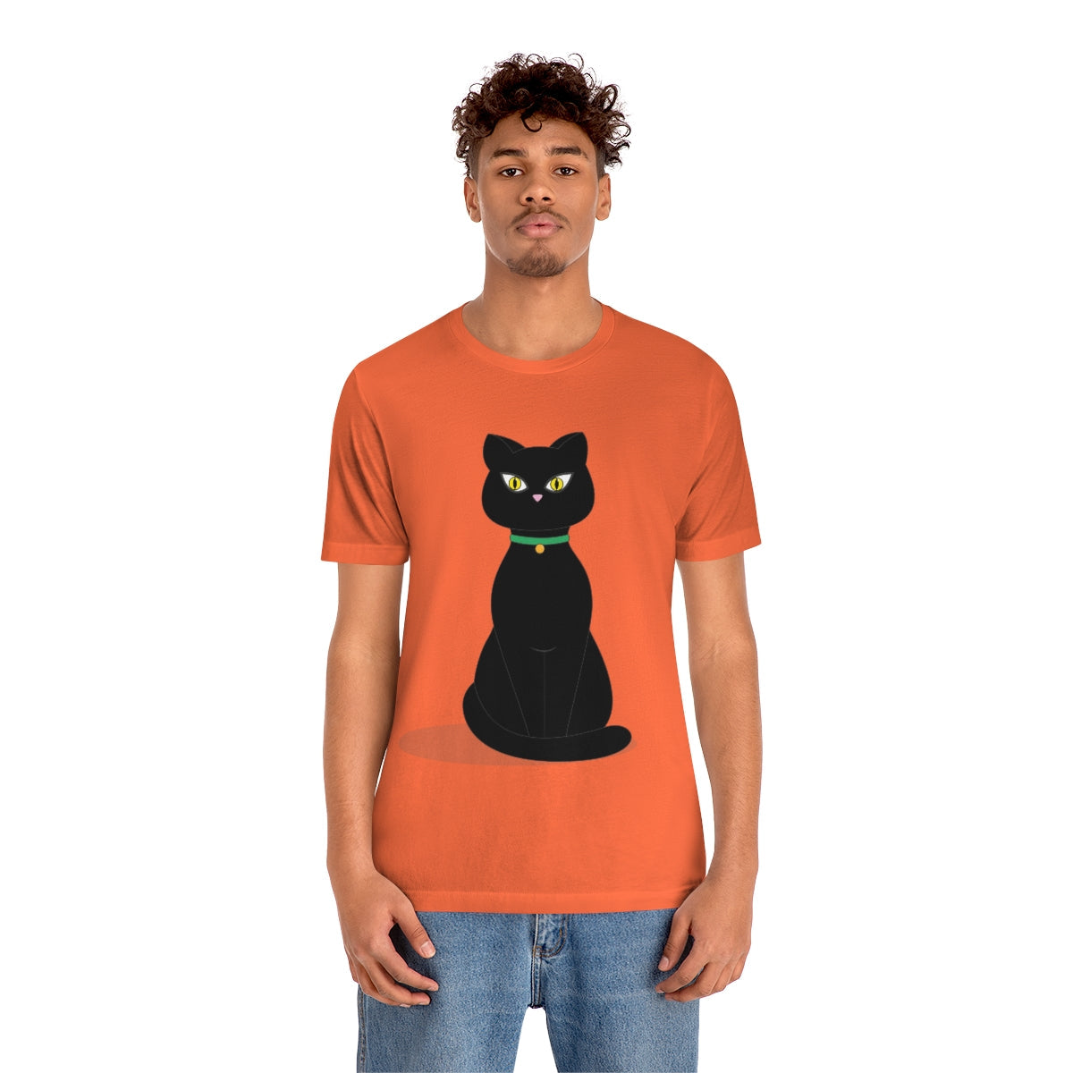 Black Cat Lovers Unisex Jersey Short Sleeve T-Shirt Ichaku [Perfect Gifts Selection]