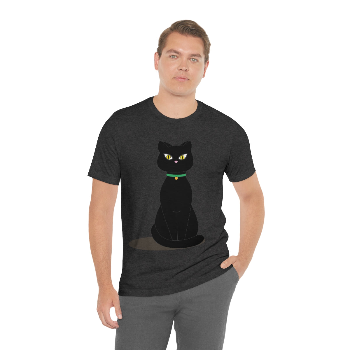 Black Cat Lovers Unisex Jersey Short Sleeve T-Shirt Ichaku [Perfect Gifts Selection]