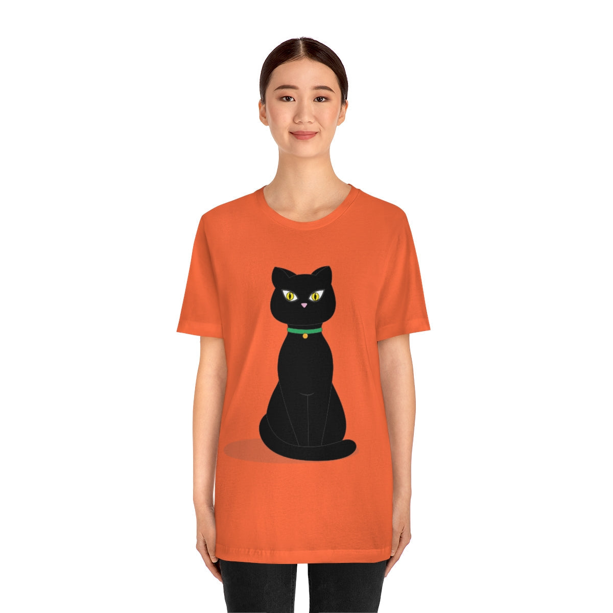 Black Cat Lovers Unisex Jersey Short Sleeve T-Shirt Ichaku [Perfect Gifts Selection]