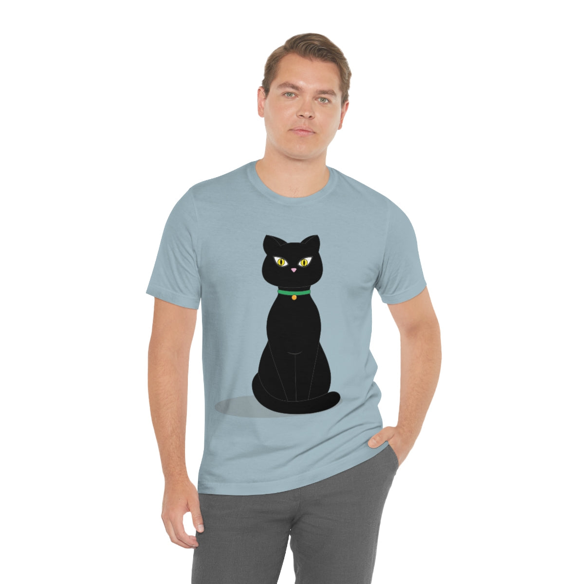 Black Cat Lovers Unisex Jersey Short Sleeve T-Shirt Ichaku [Perfect Gifts Selection]