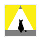 Black Cat Watching Lord of Light Looking At Sunset Die-Cut Sticker Ichaku [Perfect Gifts Selection]