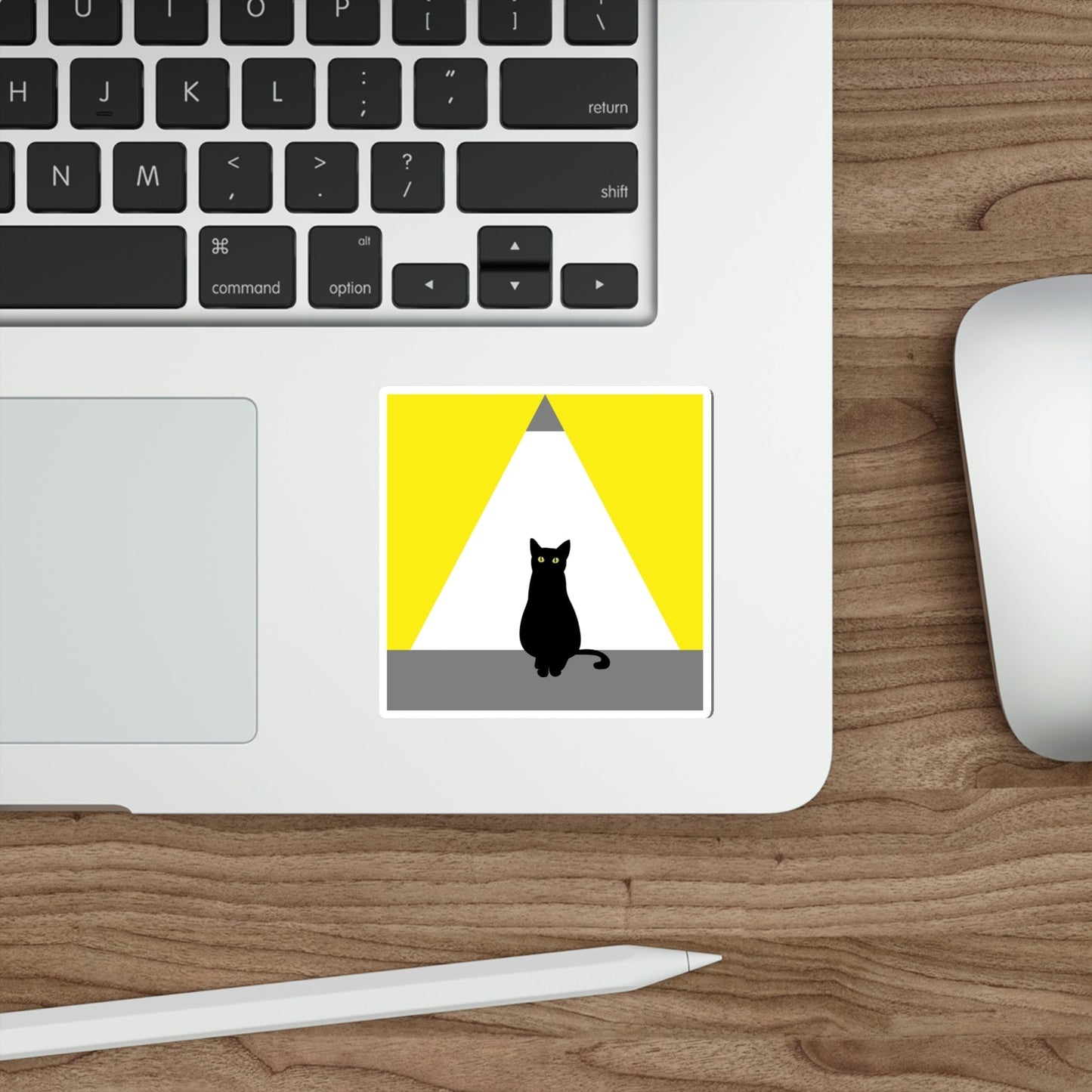 Black Cat Watching Lord of Light Looking At Sunset Die-Cut Sticker Ichaku [Perfect Gifts Selection]